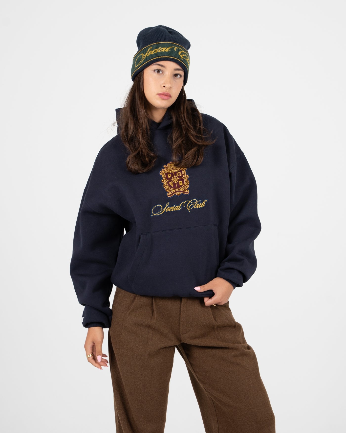 Emblem Patch Hoodie | Deep Blue