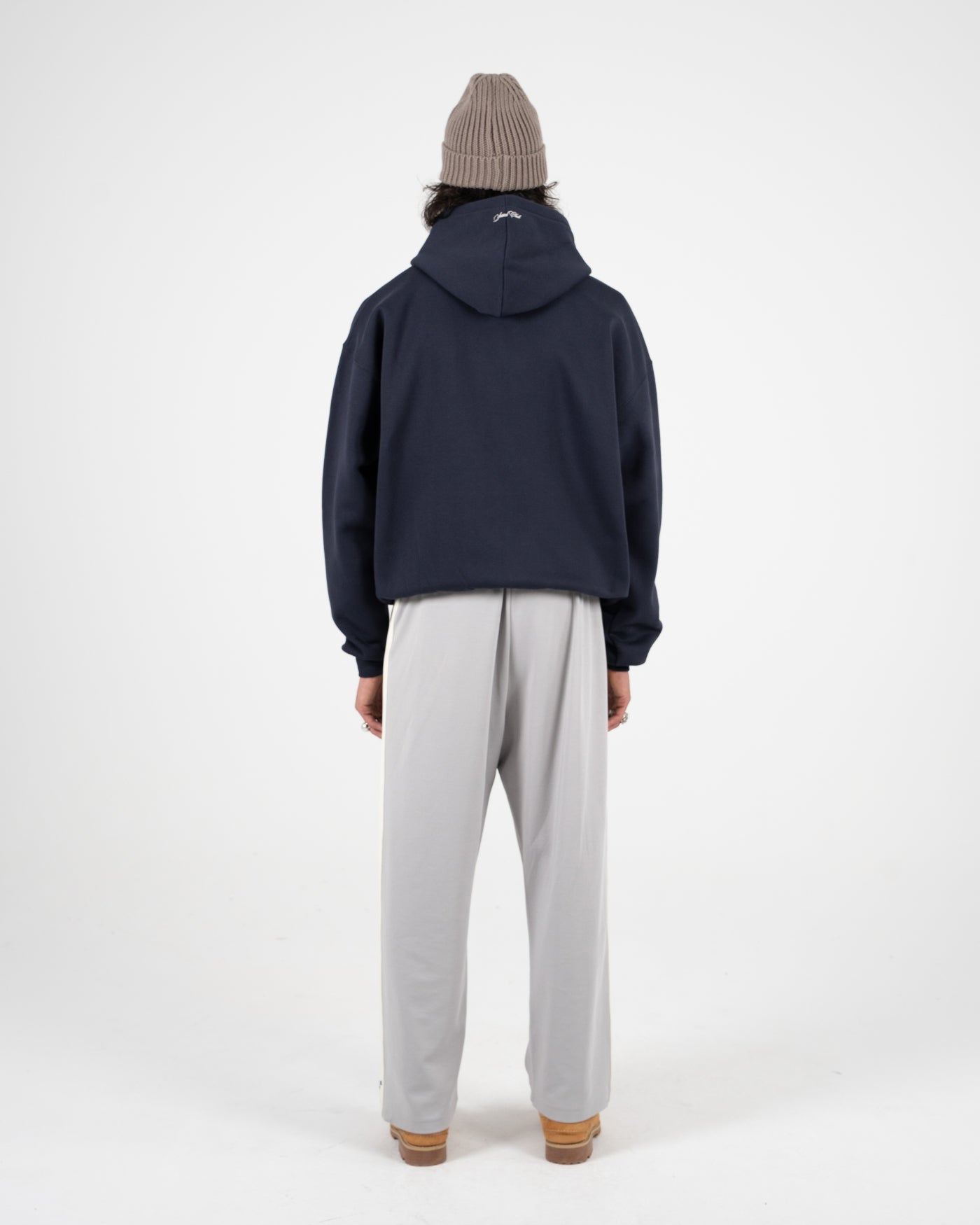 Emblem Patch Zip-Hoodie | Navy