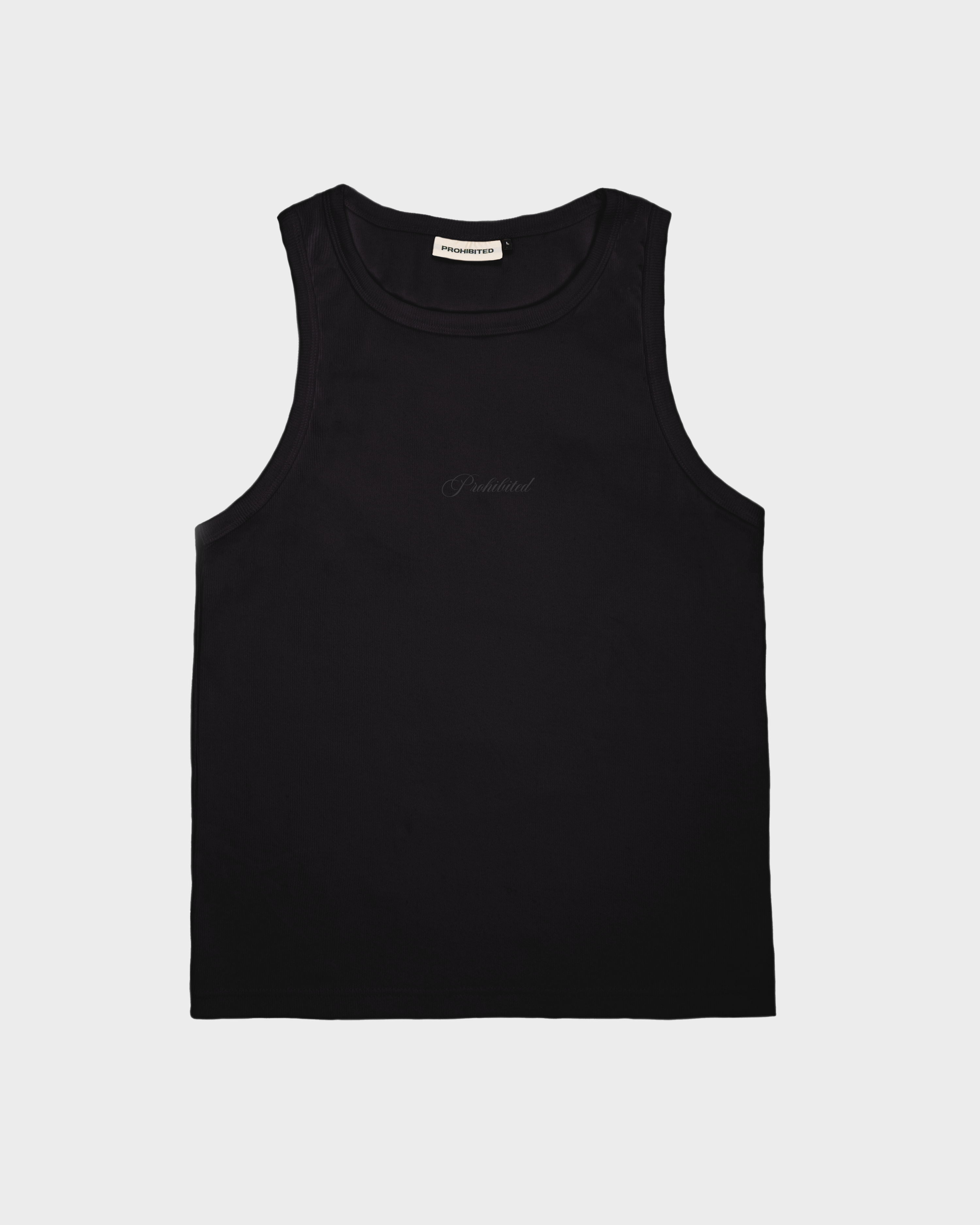 The Embroidery Tank Top Black