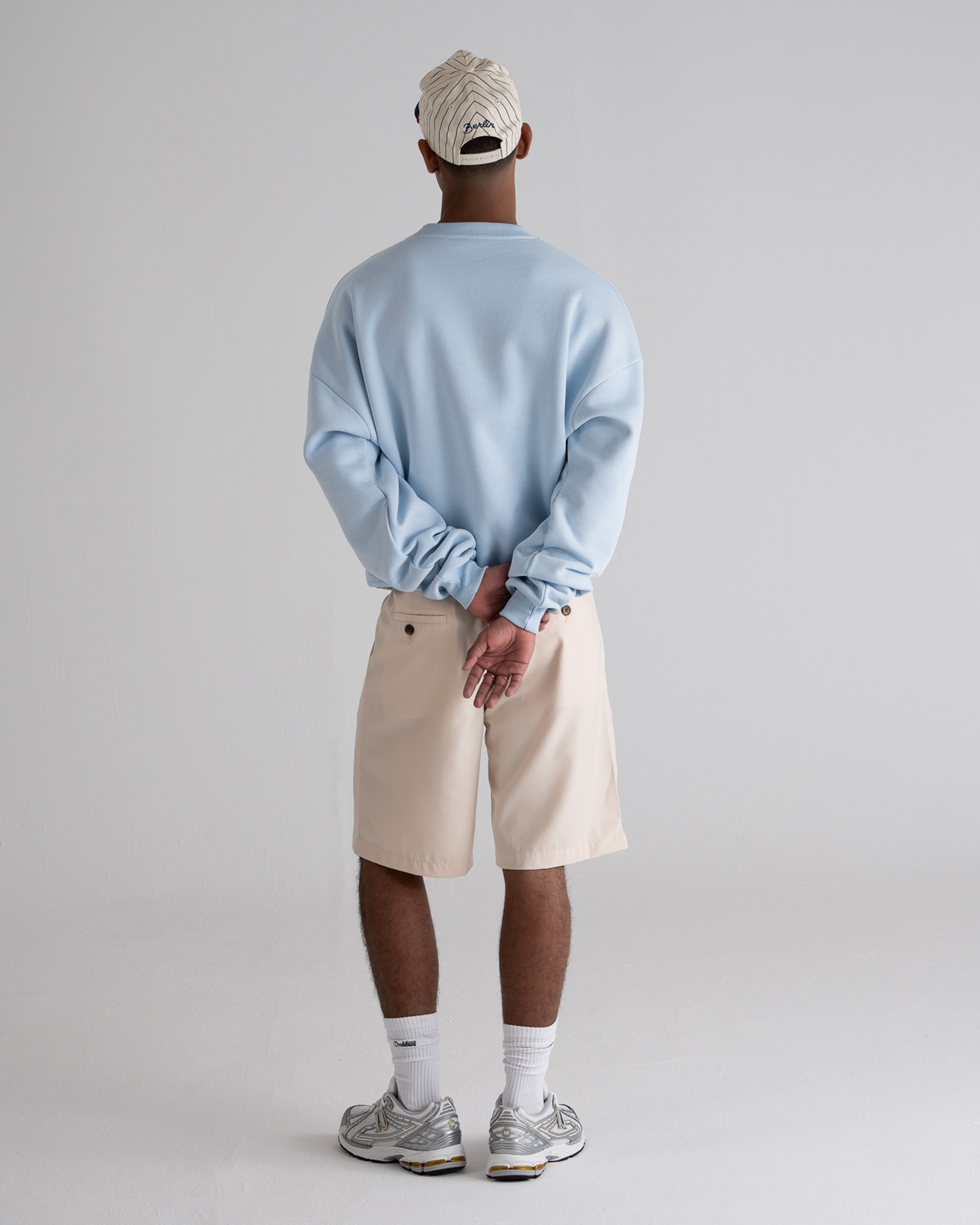Pleated Shorts Cream