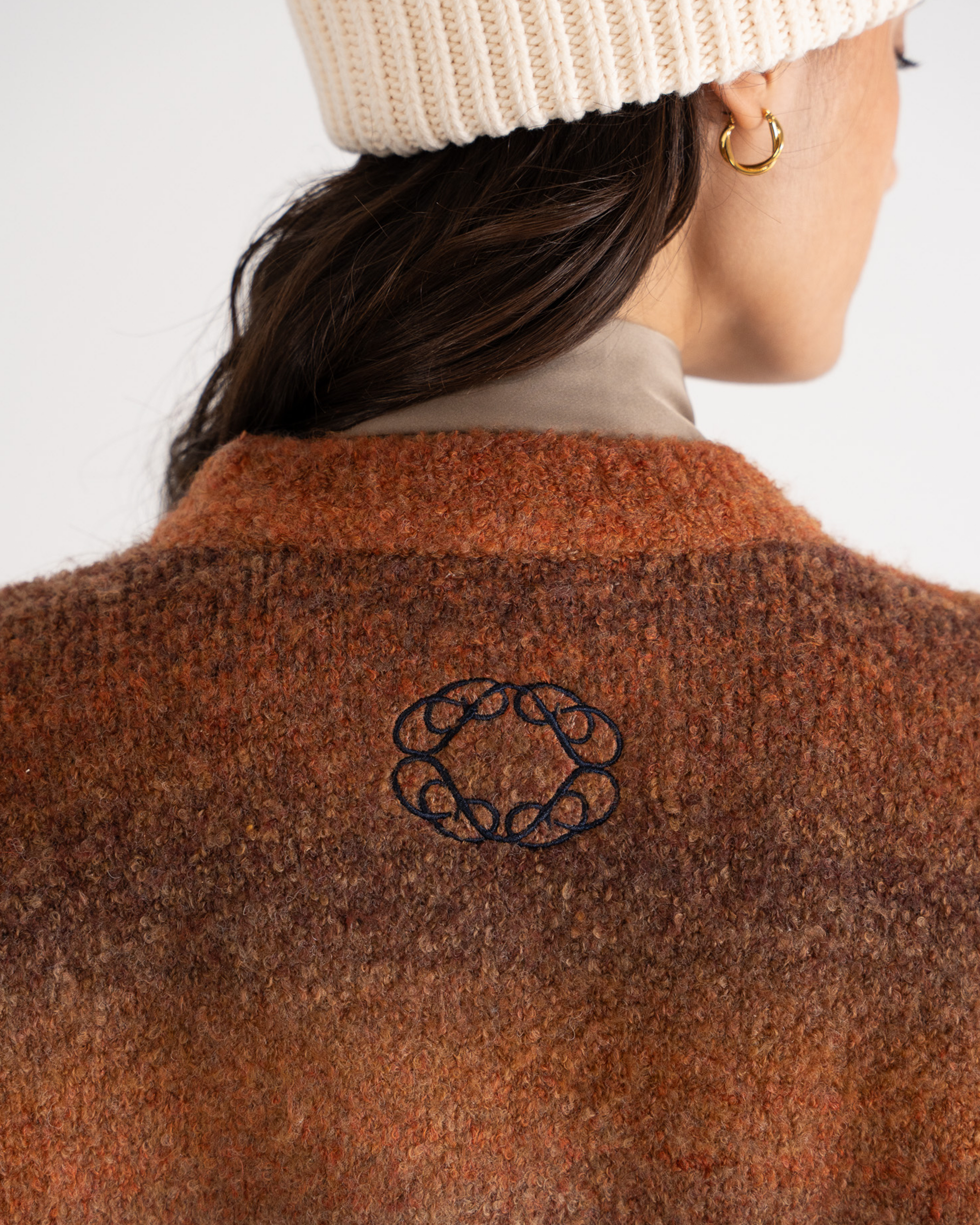 Gradient Knit Sweater Brown