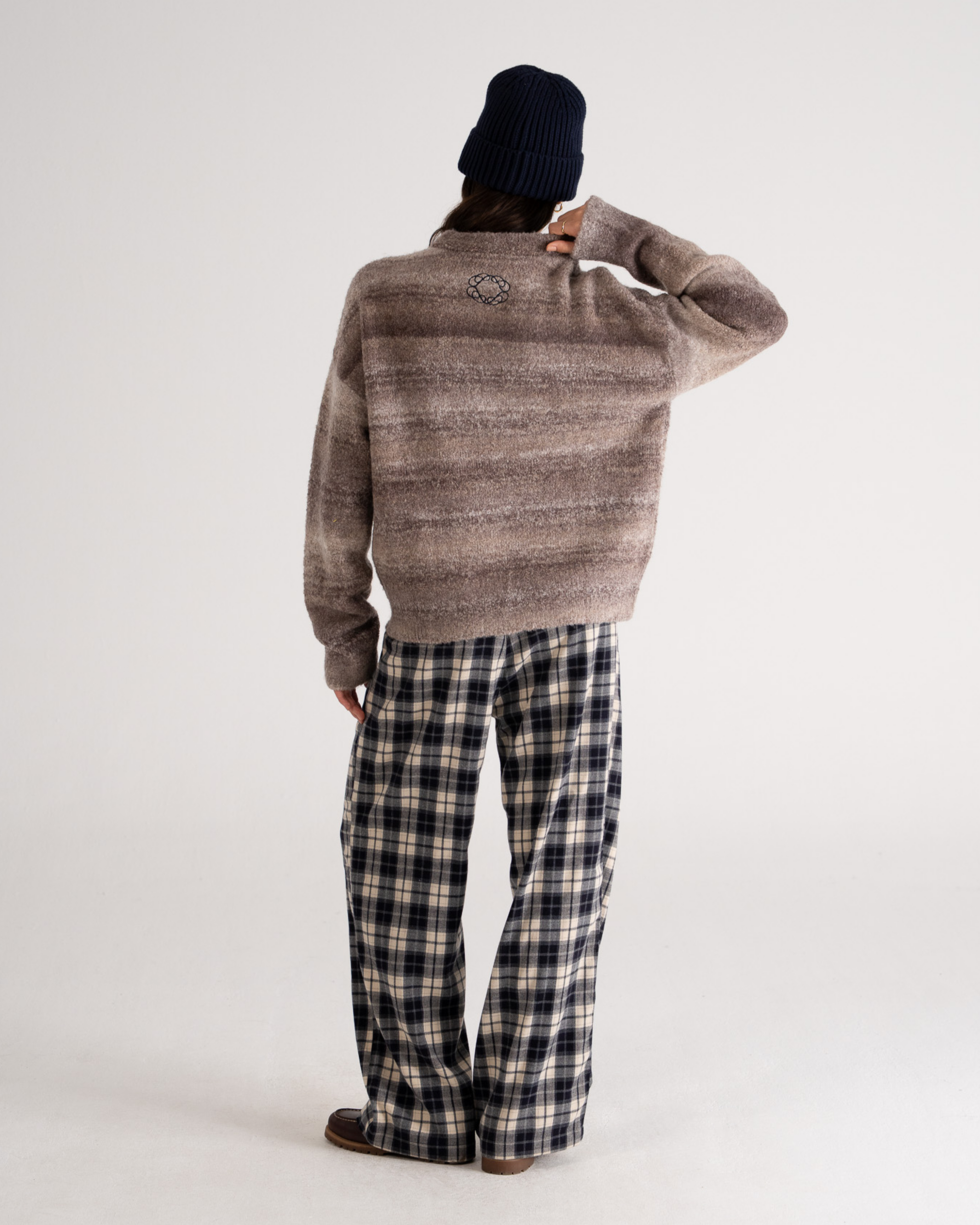 Gradient Knit Sweater Grey