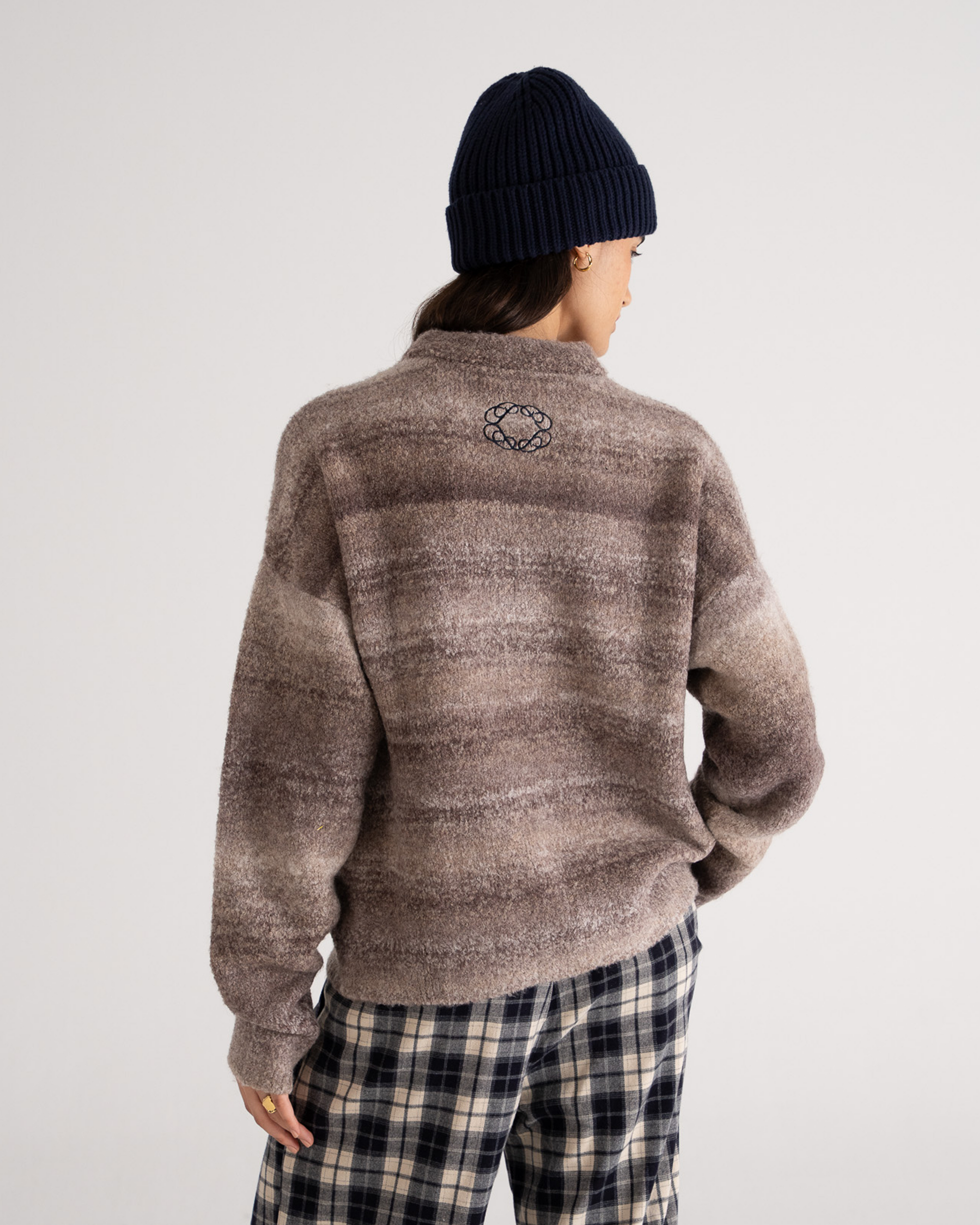 Gradient Knit Sweater Grey