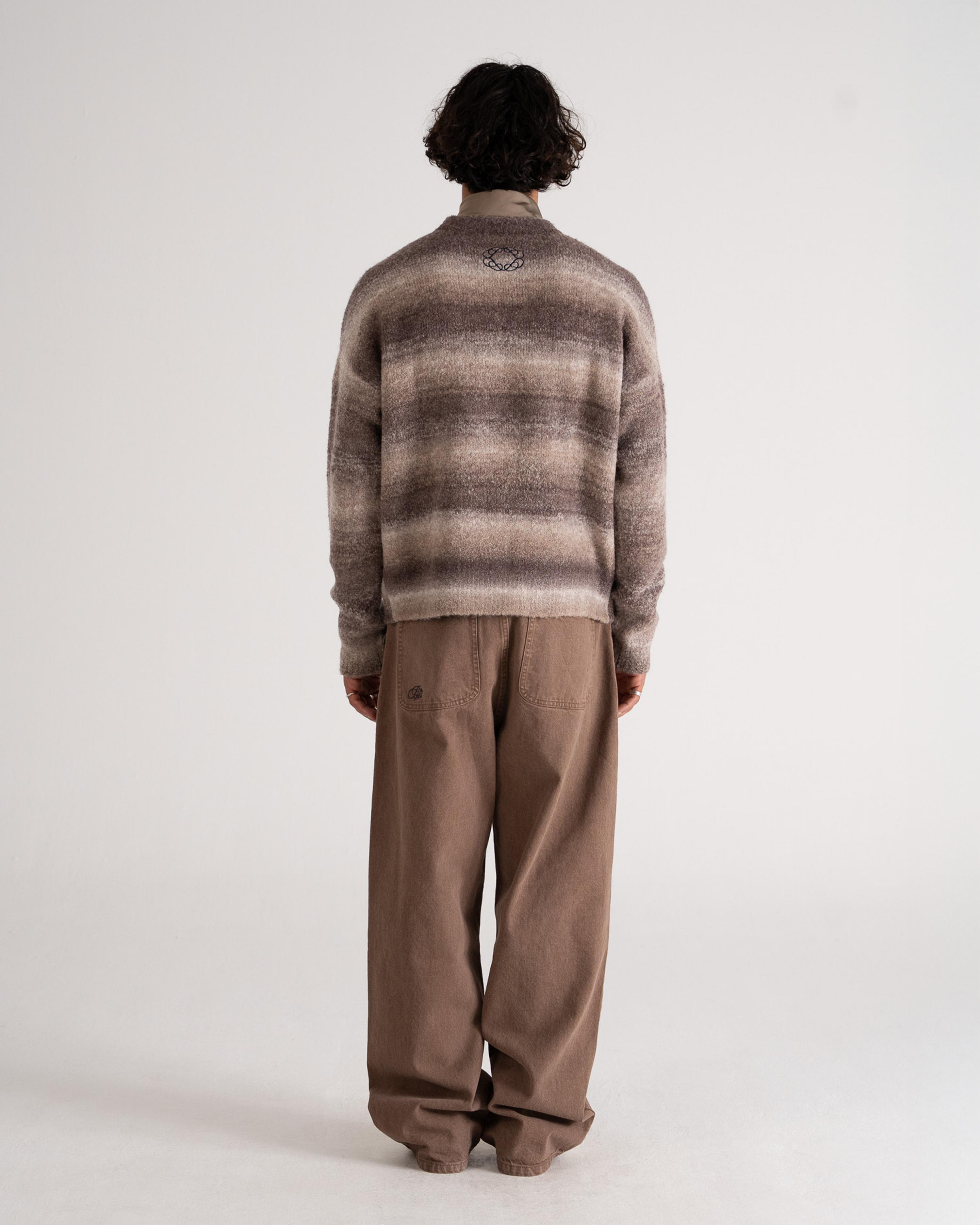 Gradient Knit Sweater Grey