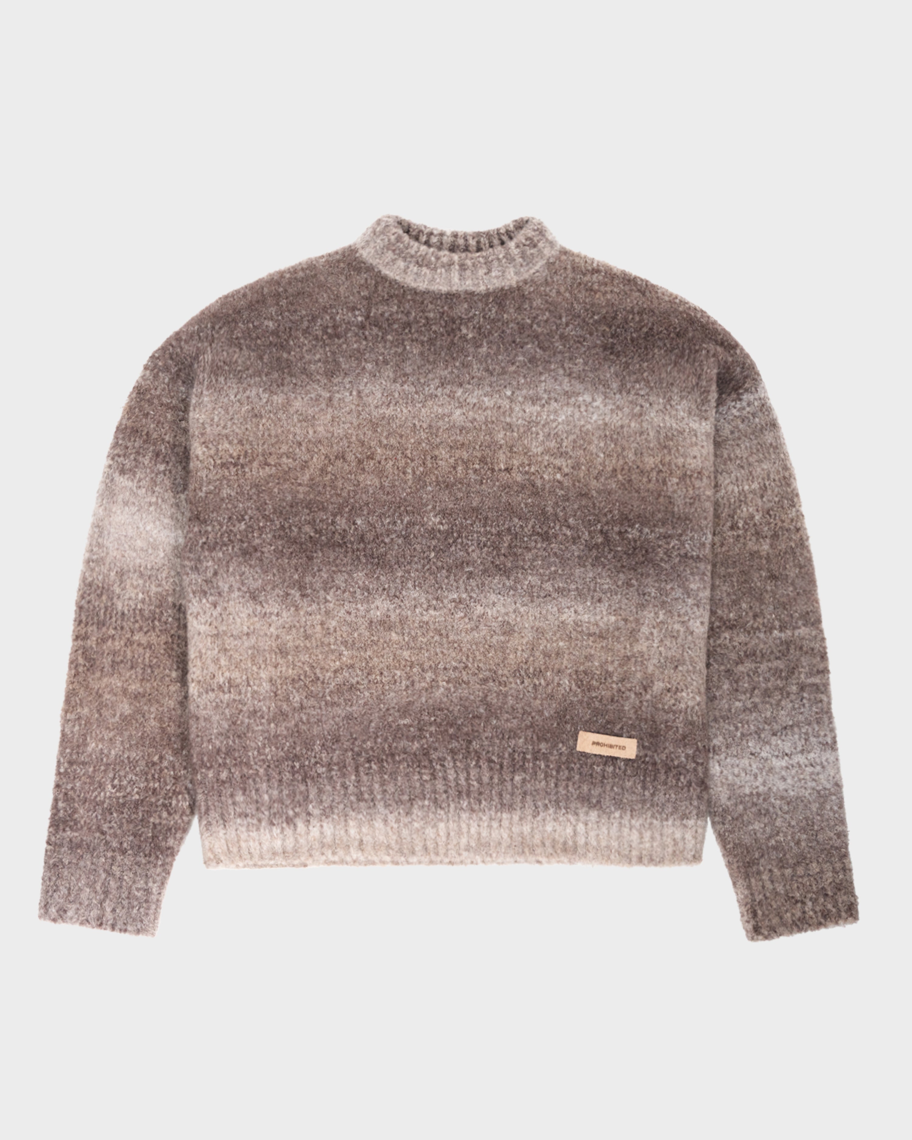 Gradient Knit Sweater Grey