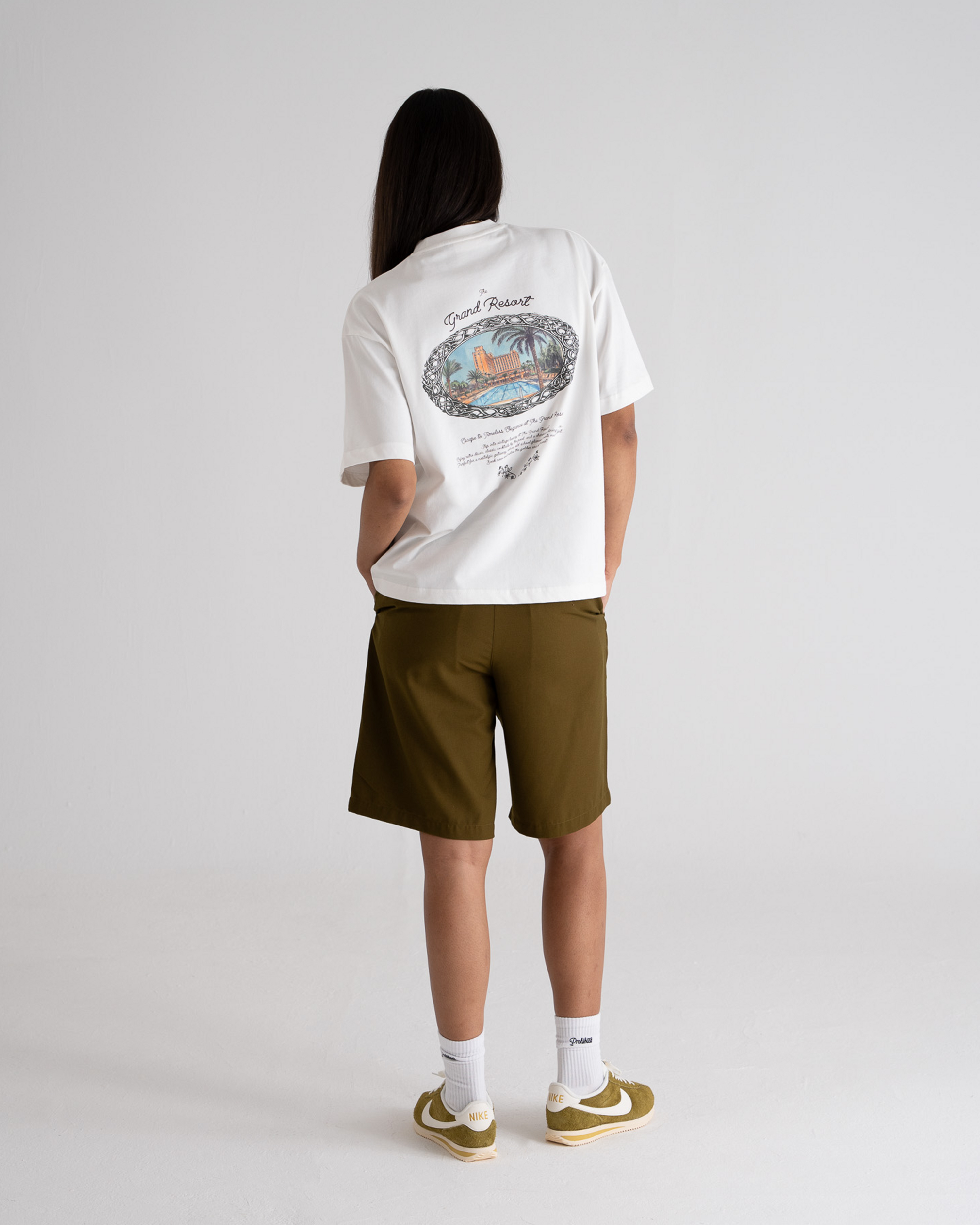 Pleated Shorts Green