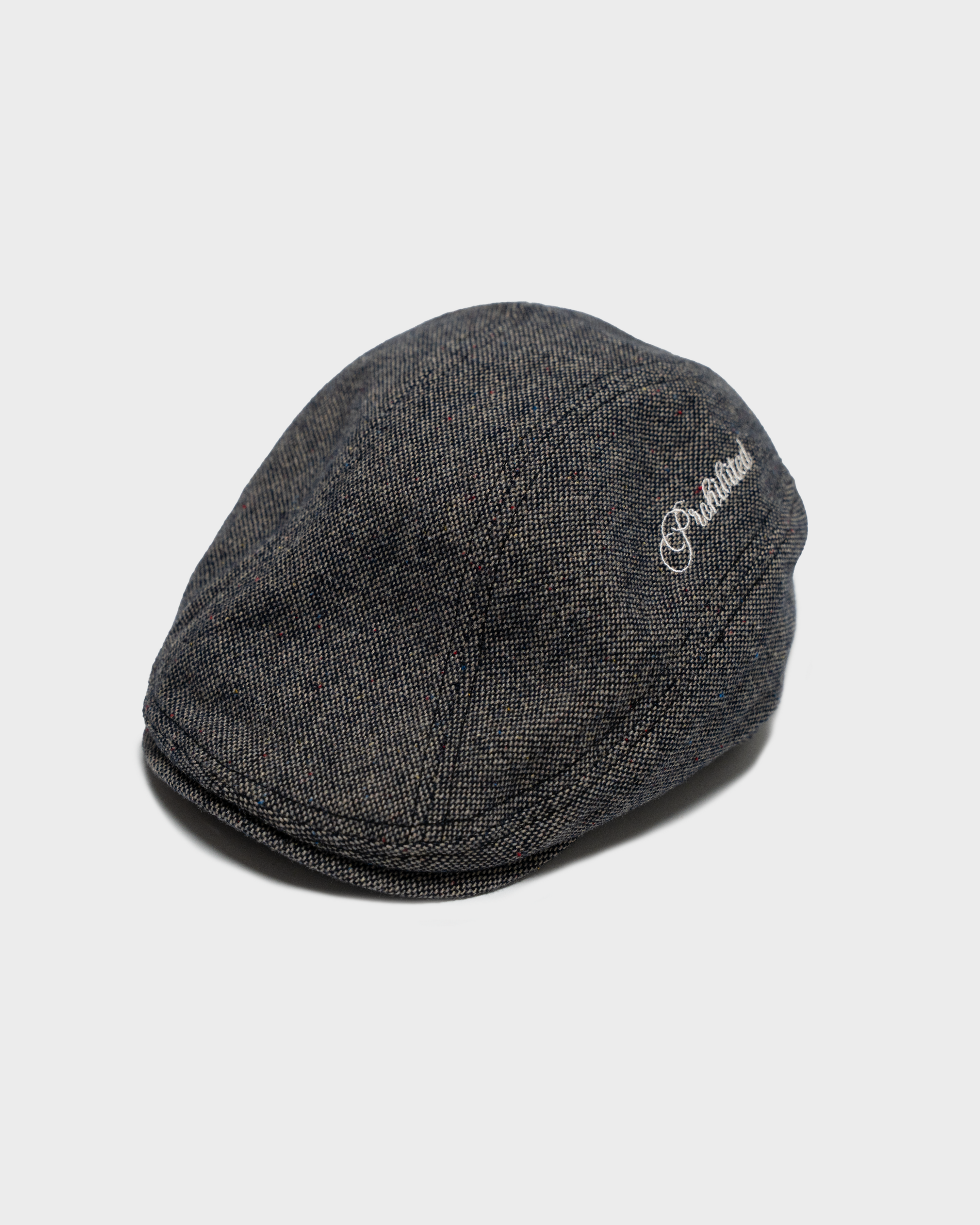 Grid Flat Cap Grey