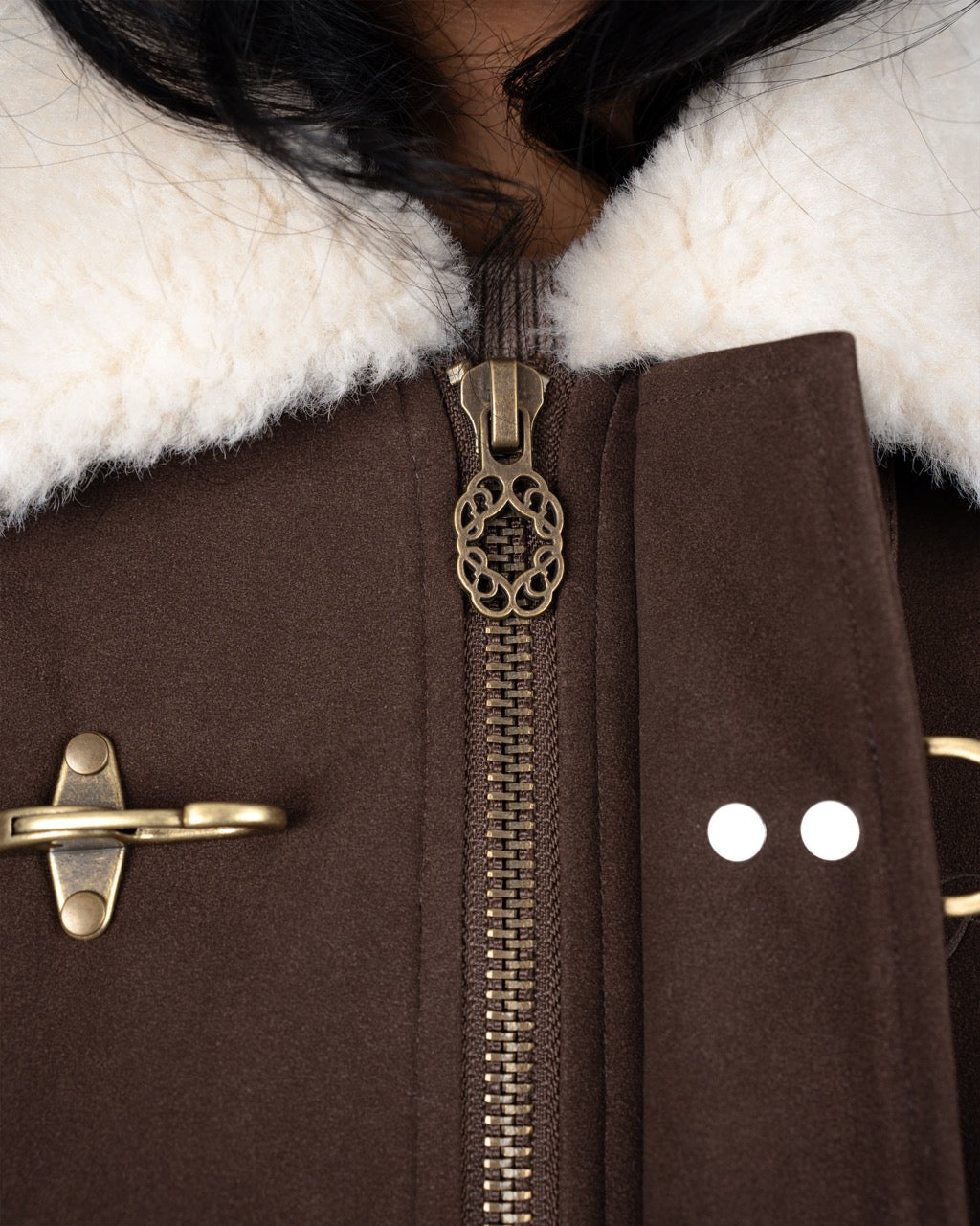 Varsity Duffle Jacket | Brown