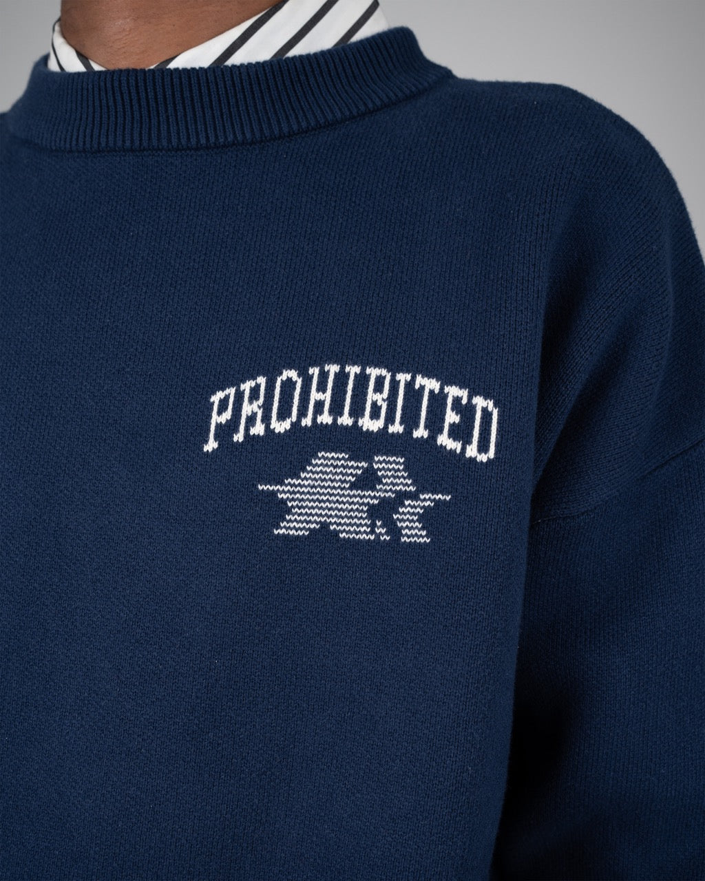 Avantgarde Knit Sweater | Navy