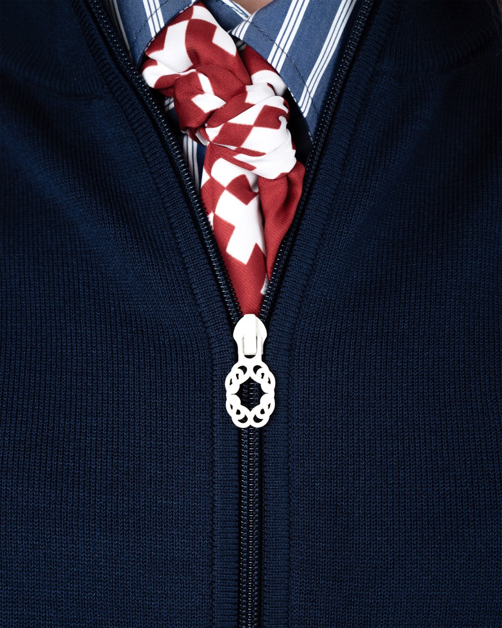 Varsity Knitted Trackjacket | Navy