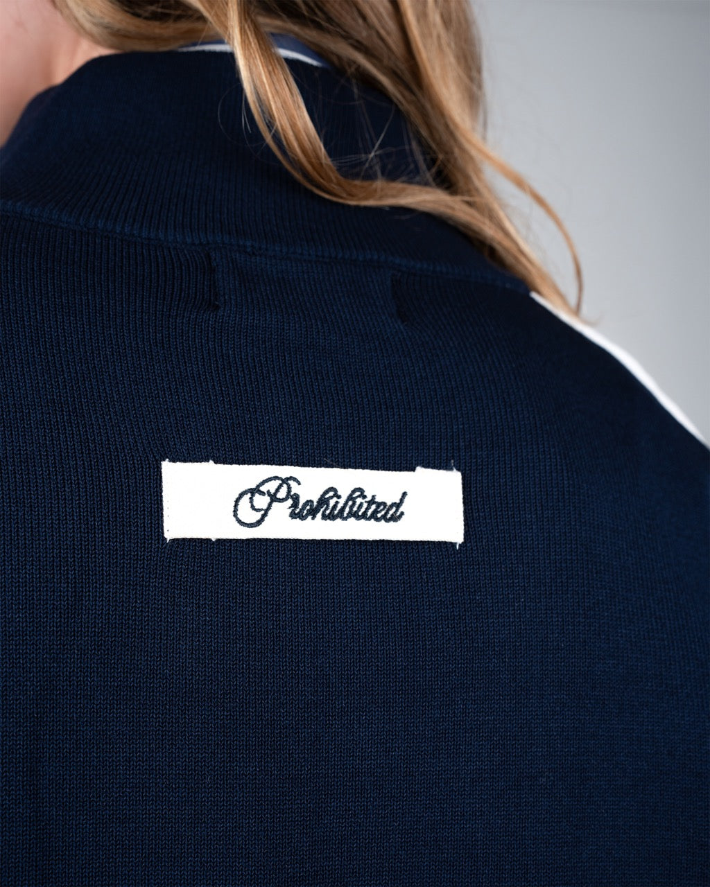 Varsity Knitted Trackjacket | Navy