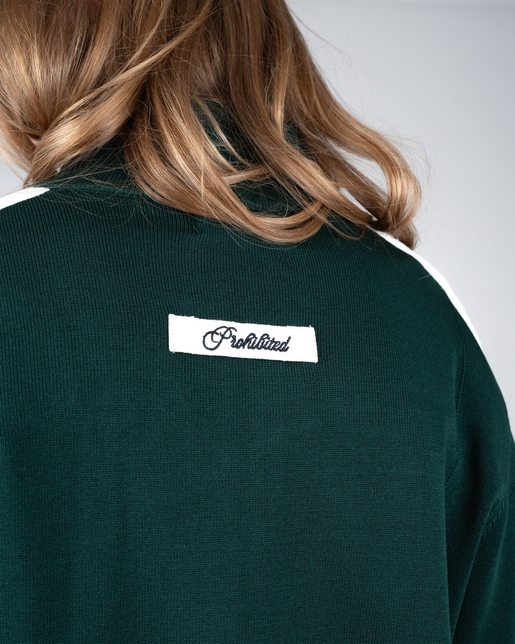 Varsity Knitted Trackjacket | Dark Green
