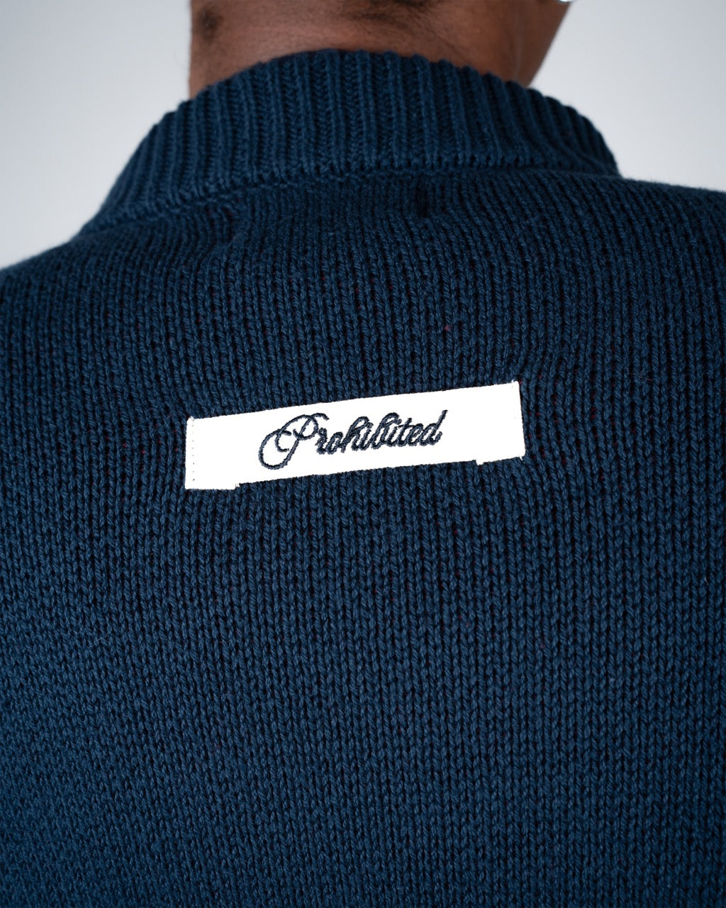 Varsity Knit Sweater | Dark Blue