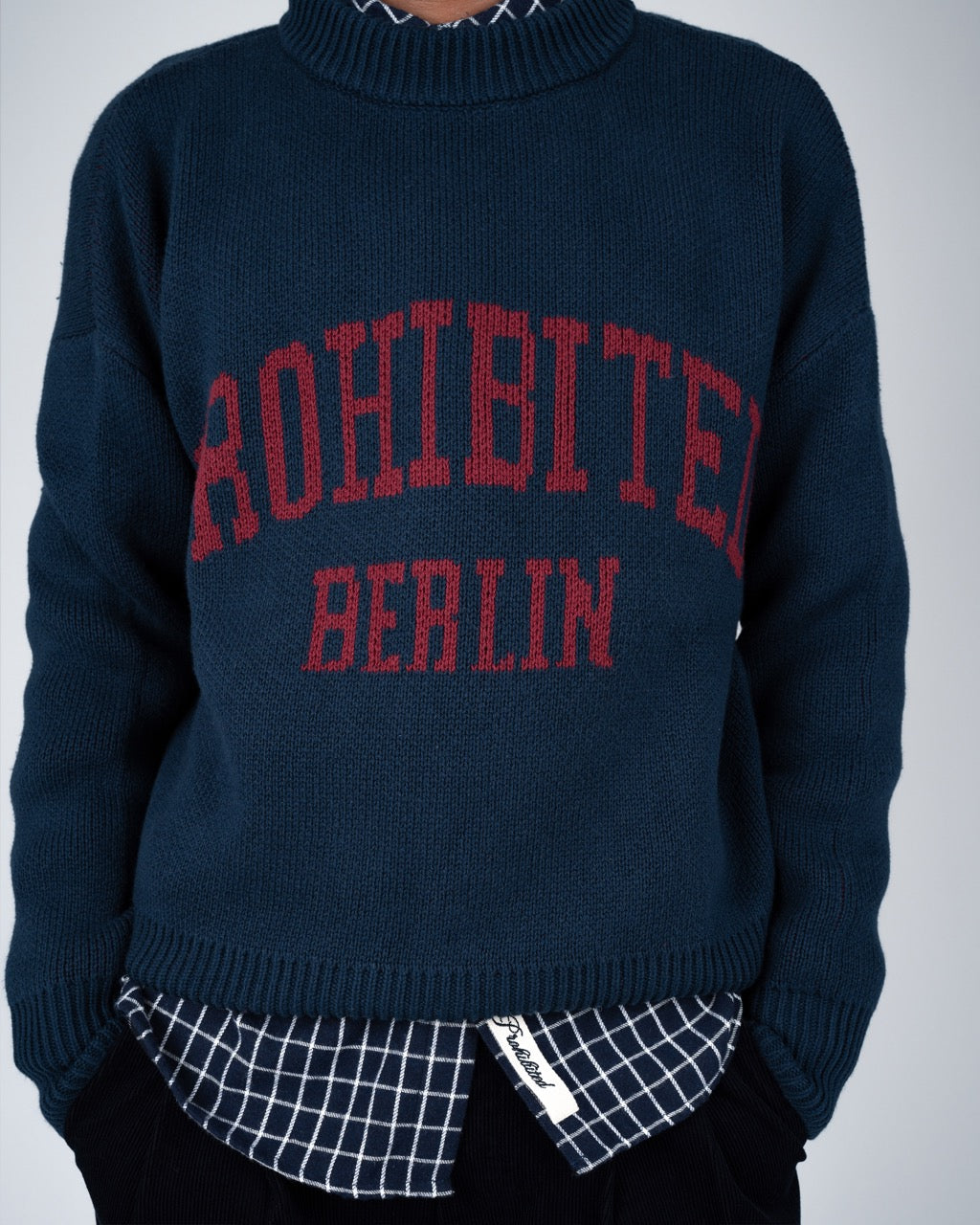 Varsity Knit Sweater | Dark Blue