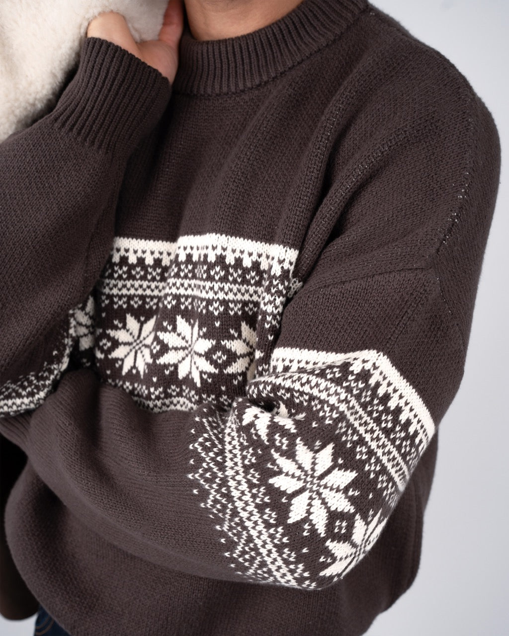 Nordic Knit Sweater | Dark Brown