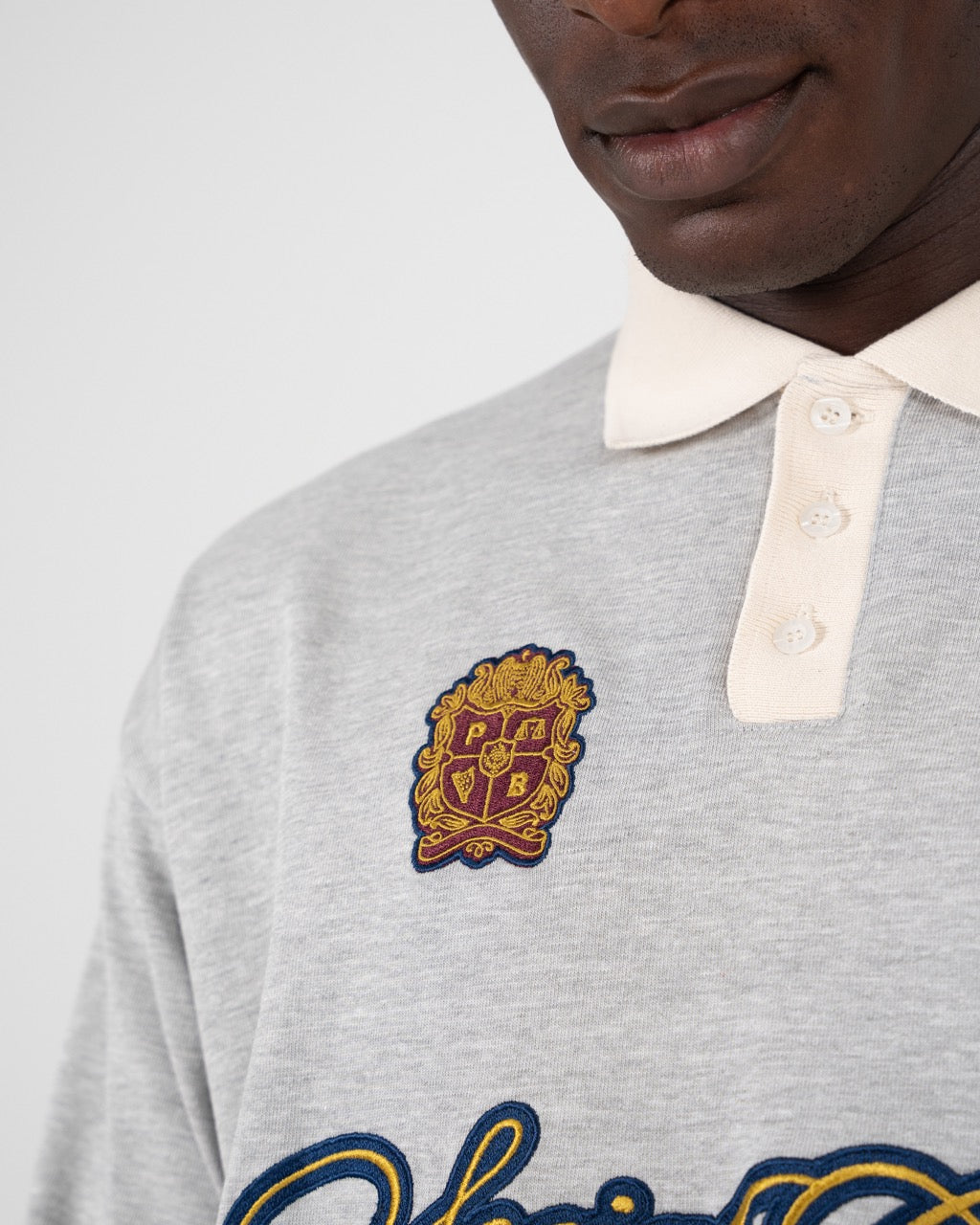 Club Polo Longsleeve | Grey Melange