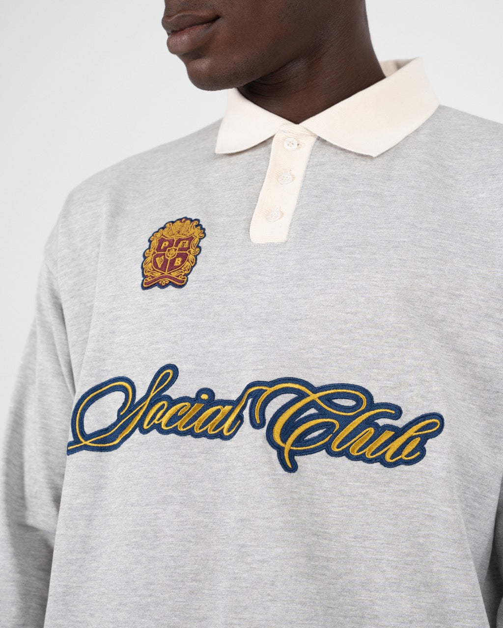 Club Polo Longsleeve | Grey Melange