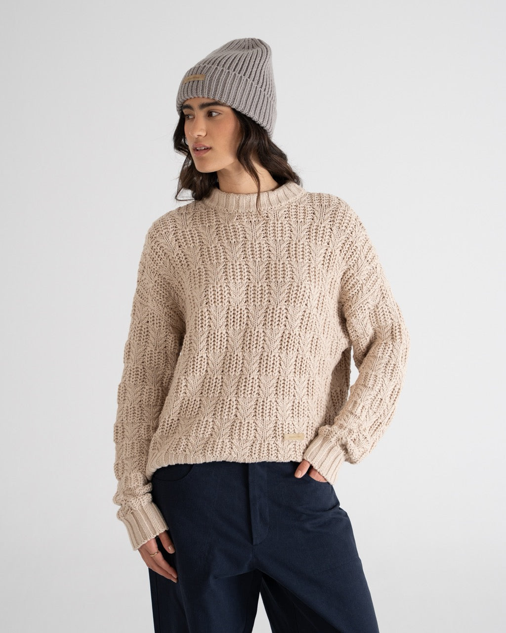 Cottage Knit Sweater | Beige