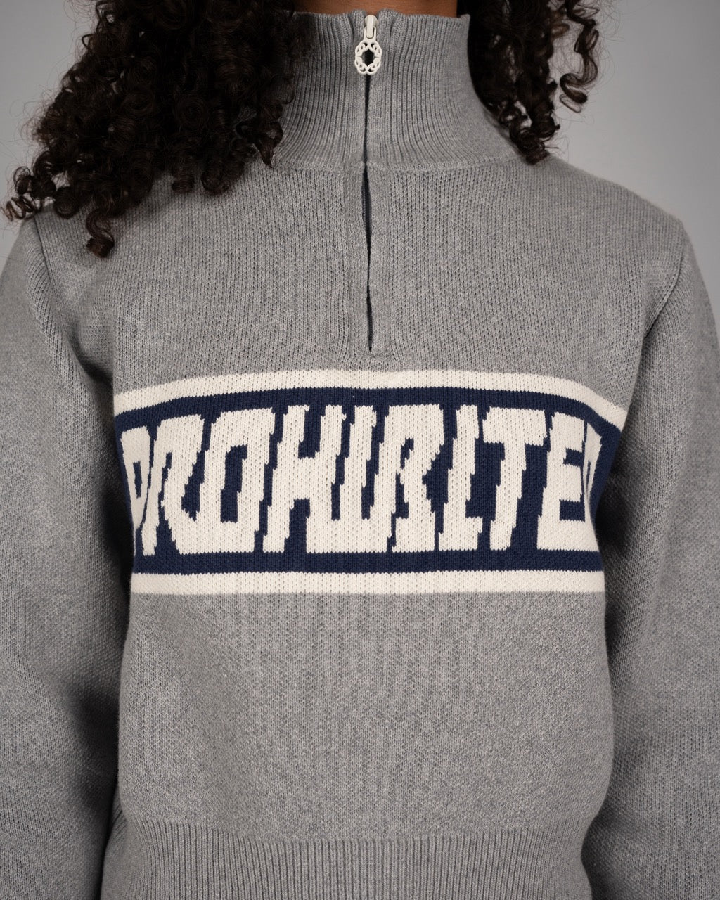 Old School Knit Quarter-Zip | Grey