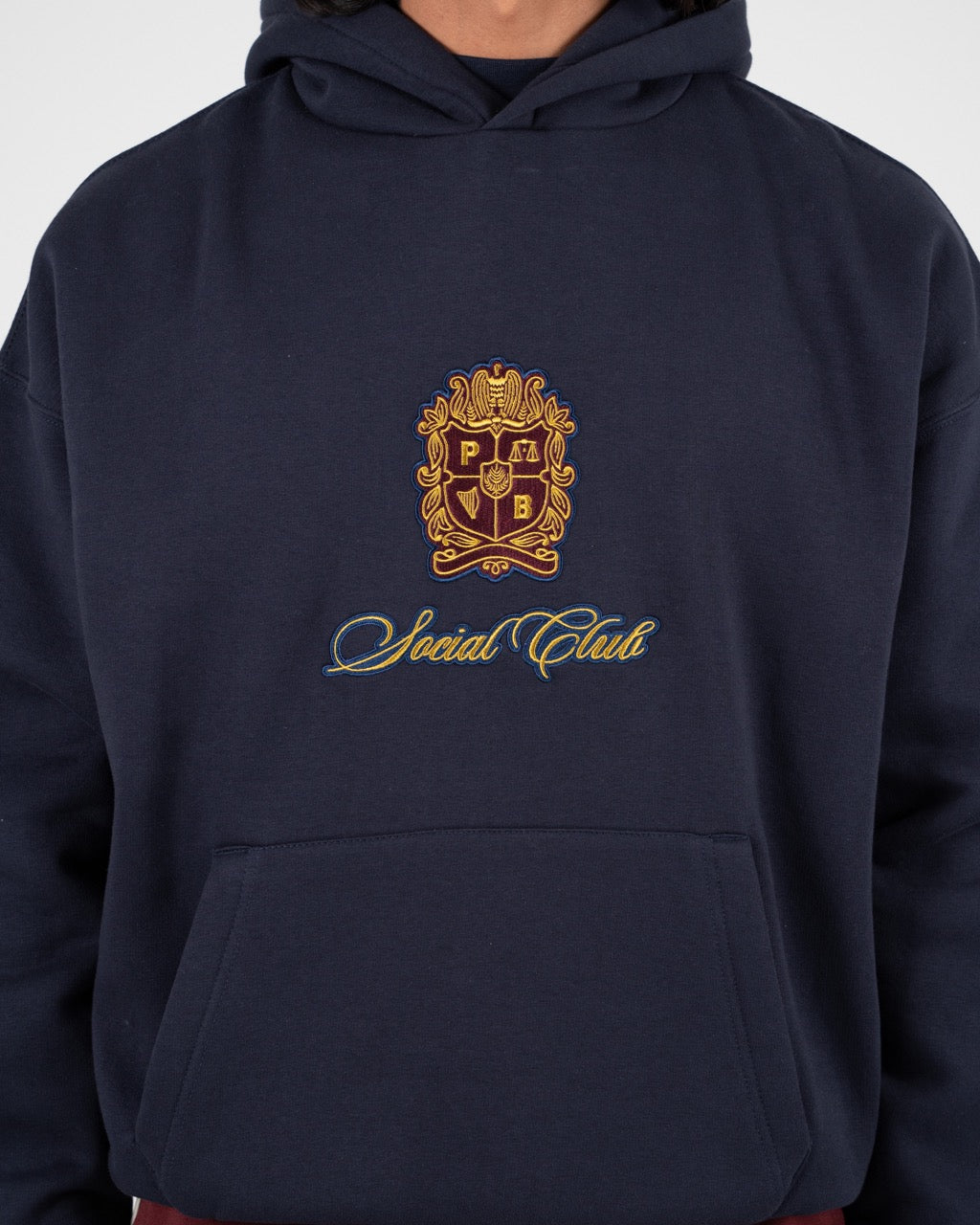 Emblem Patch Hoodie | Deep Blue