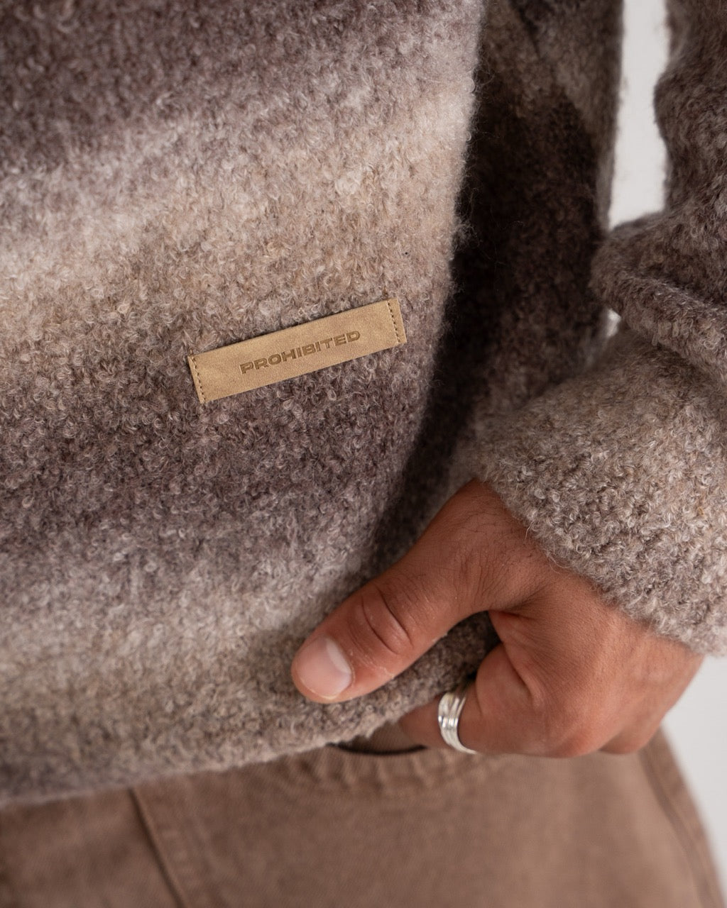Gradient Knit Sweater | Grey