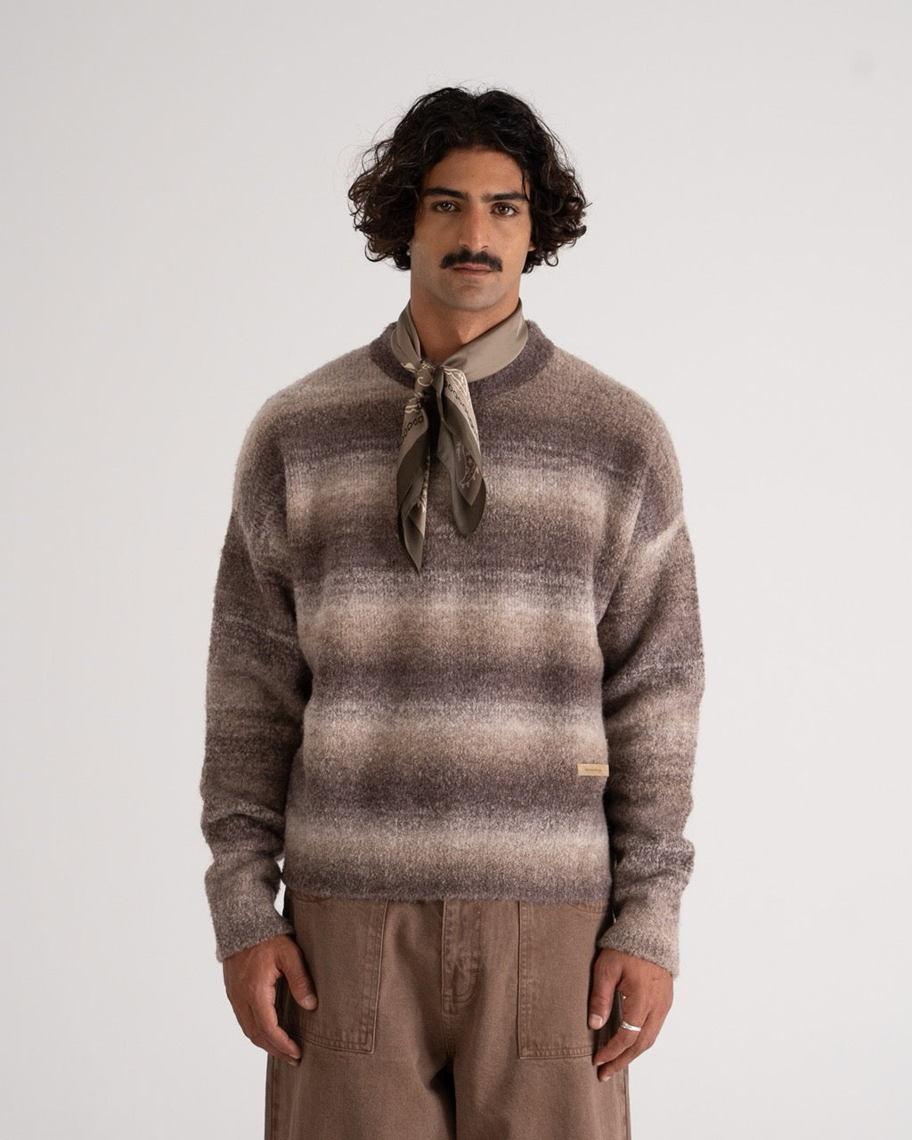 Gradient Knit Sweater | Grey
