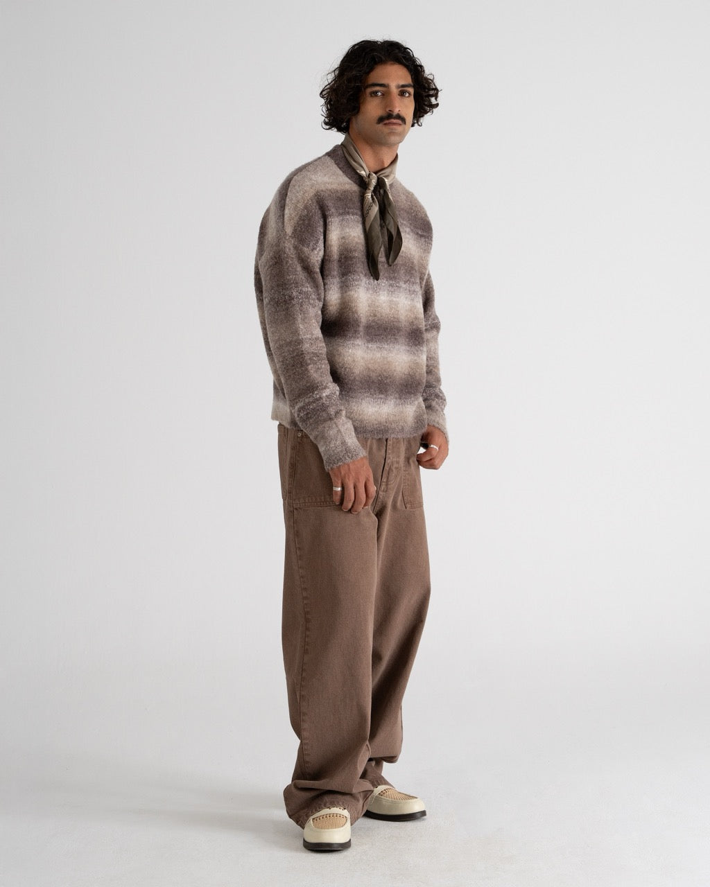 Gradient Knit Sweater | Grey