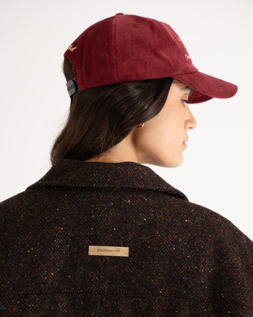 Herringbone Wool Coat | Brown