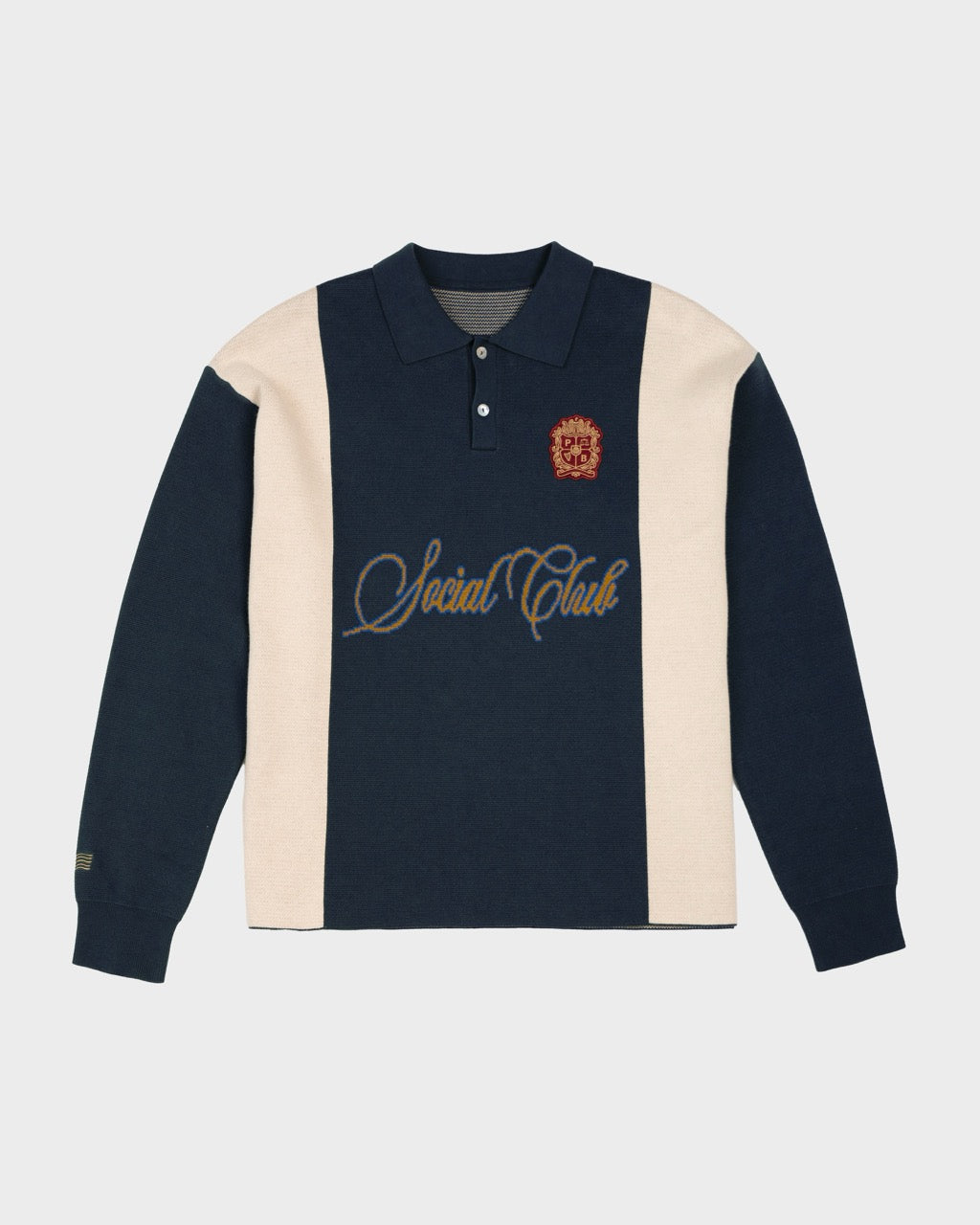 Contrast Clubhouse Knit | Navy