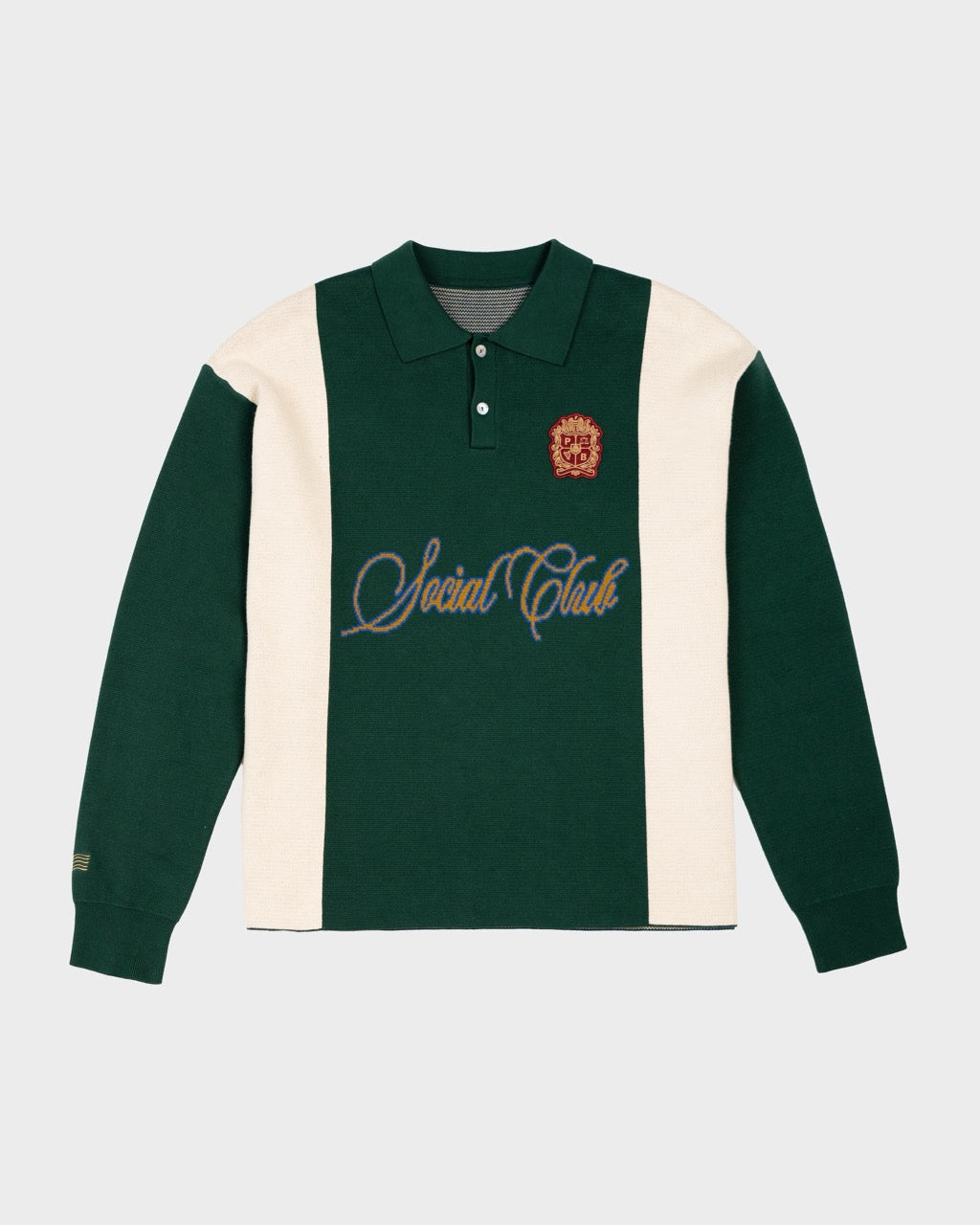 Contrast Clubhouse Knit | Dark Green