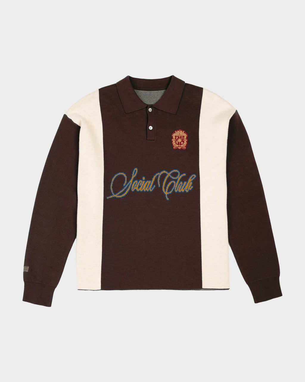 Contrast Clubhouse Knit | Brown