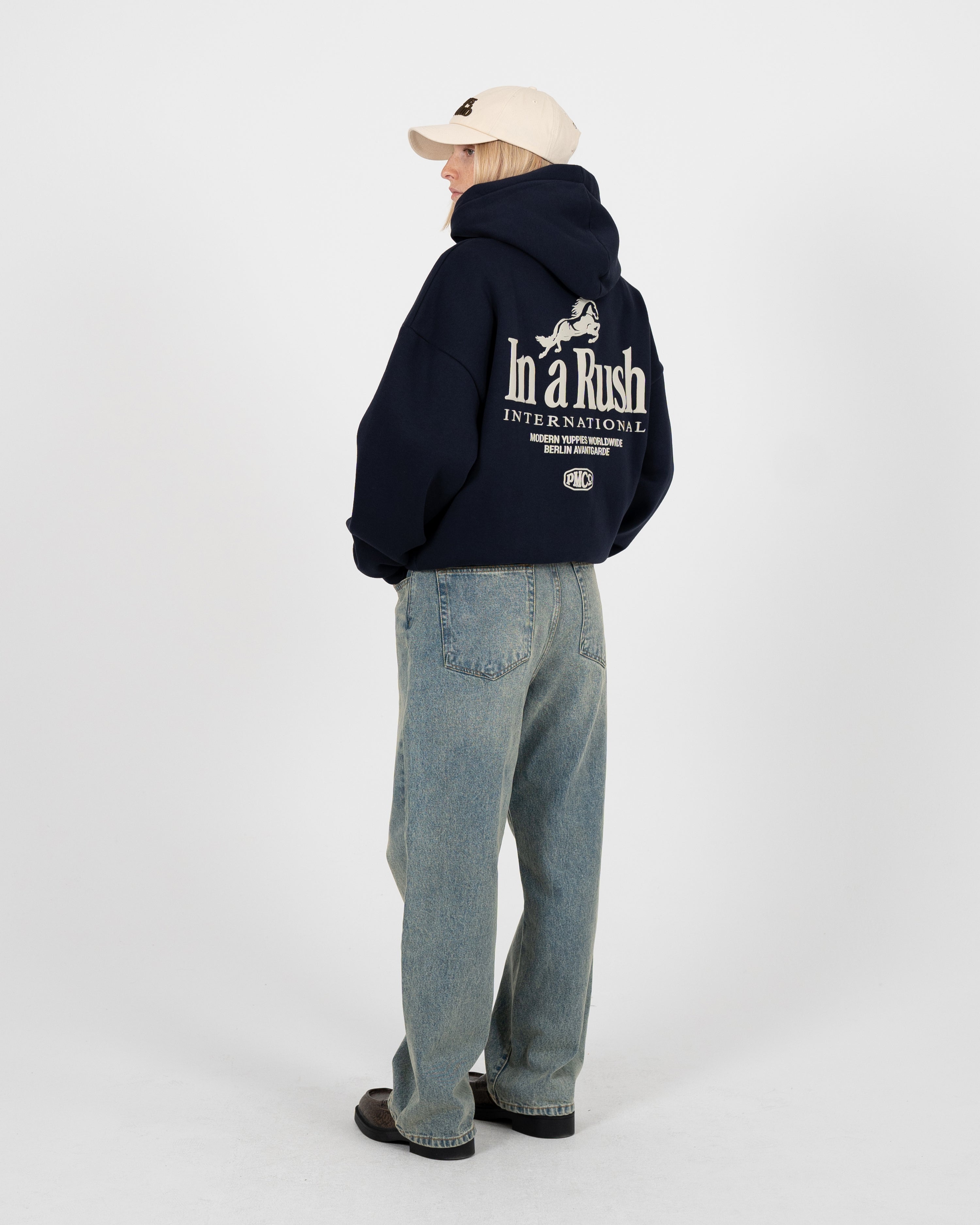 Horse Racer Hoodie Deep Blue