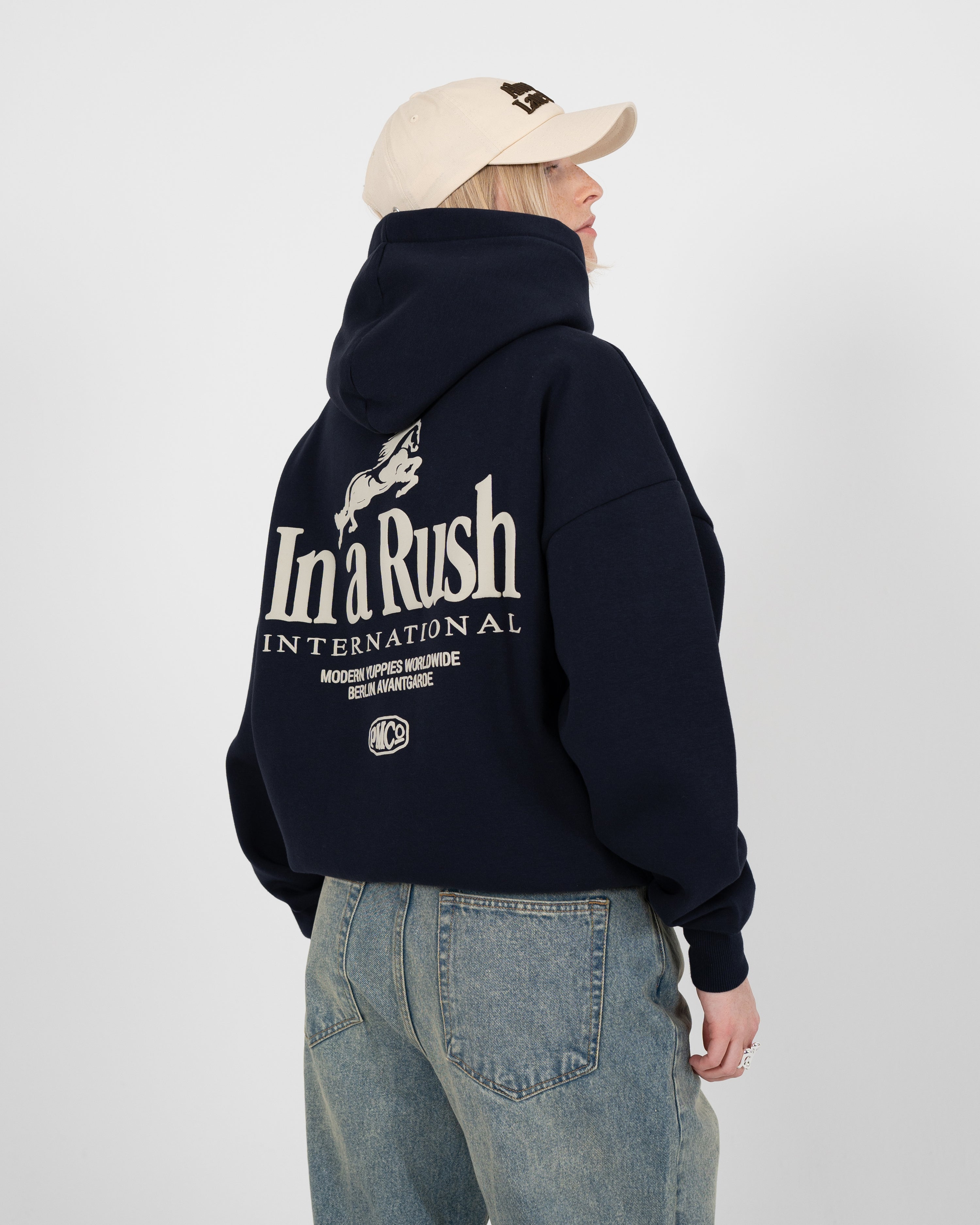 Horse Racer Hoodie Deep Blue