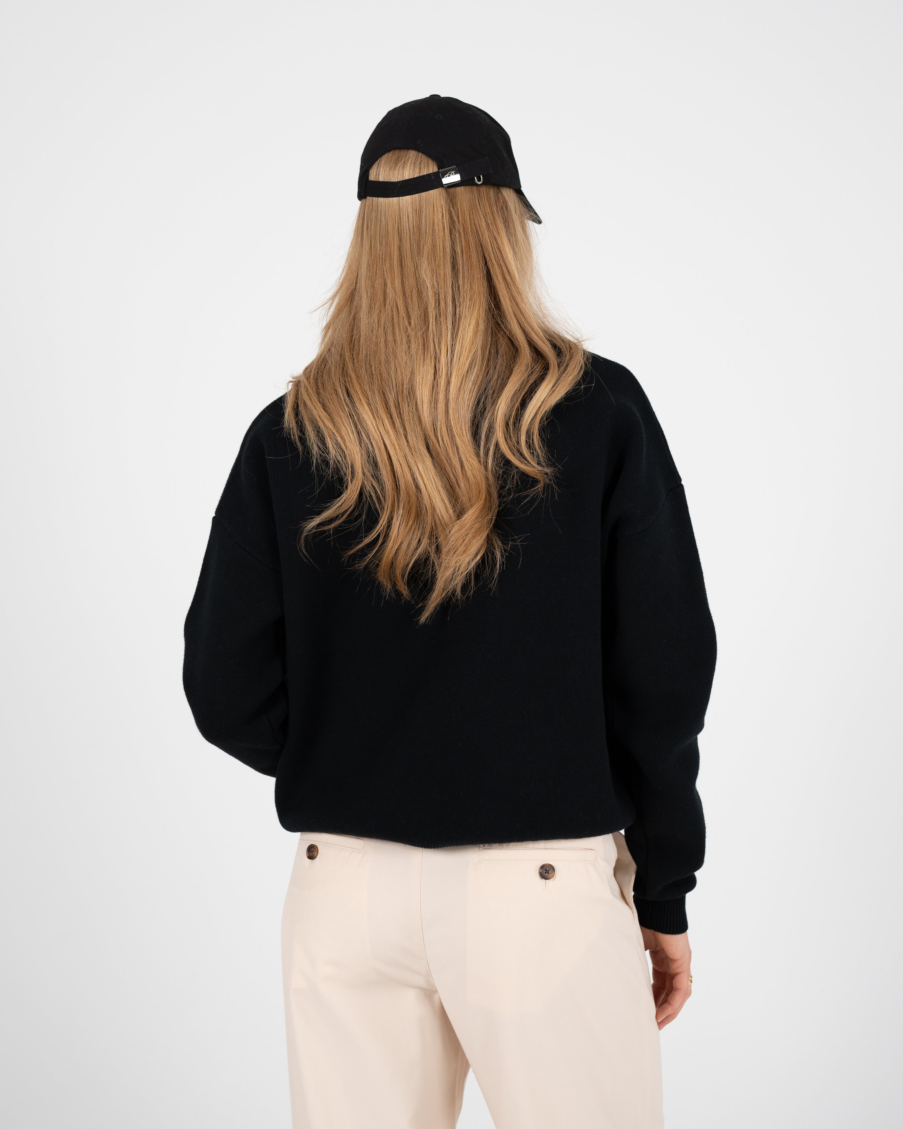 Initial Knit Sweater Black