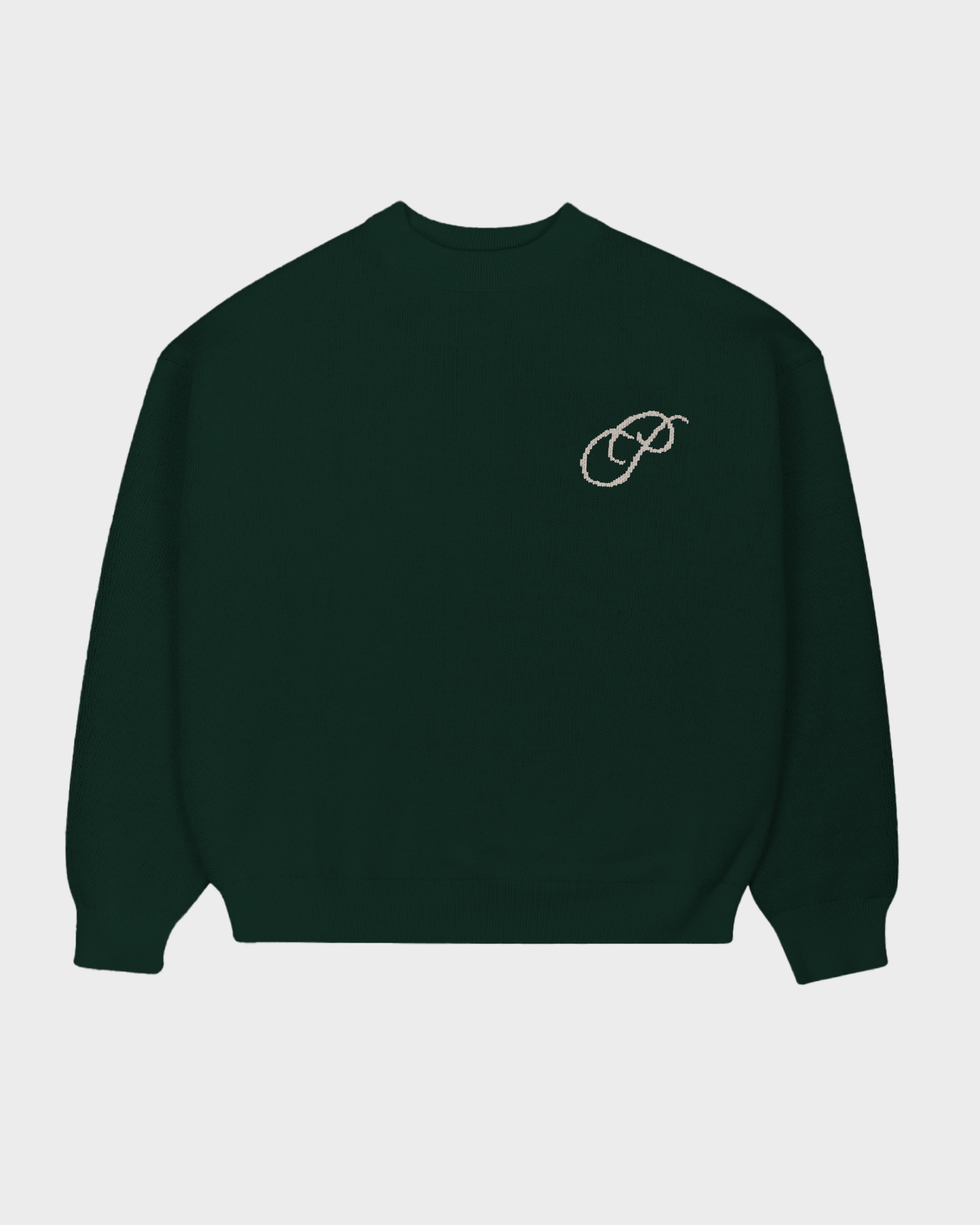Initial Knit Sweater Green