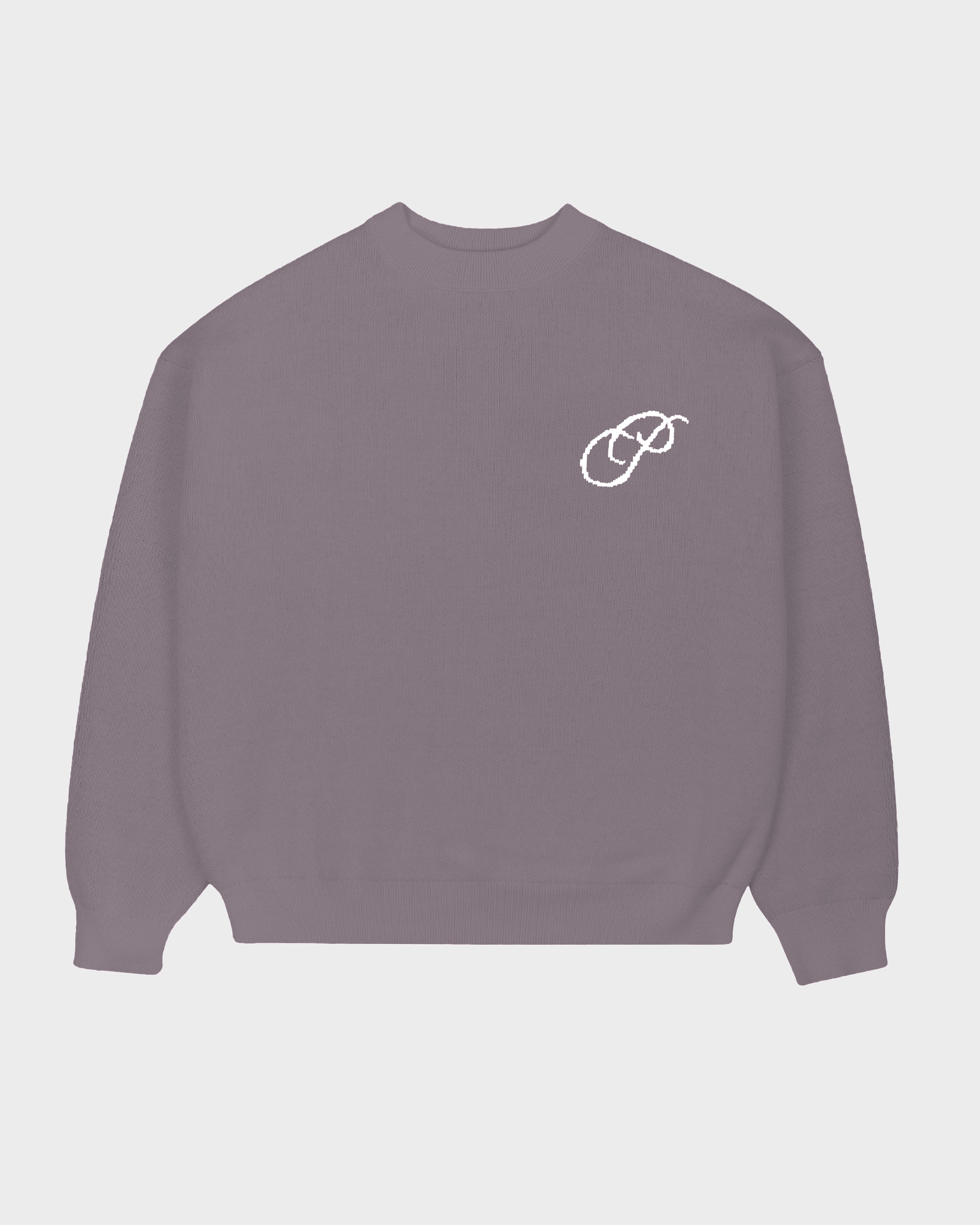 Initial Knit Sweater Grey
