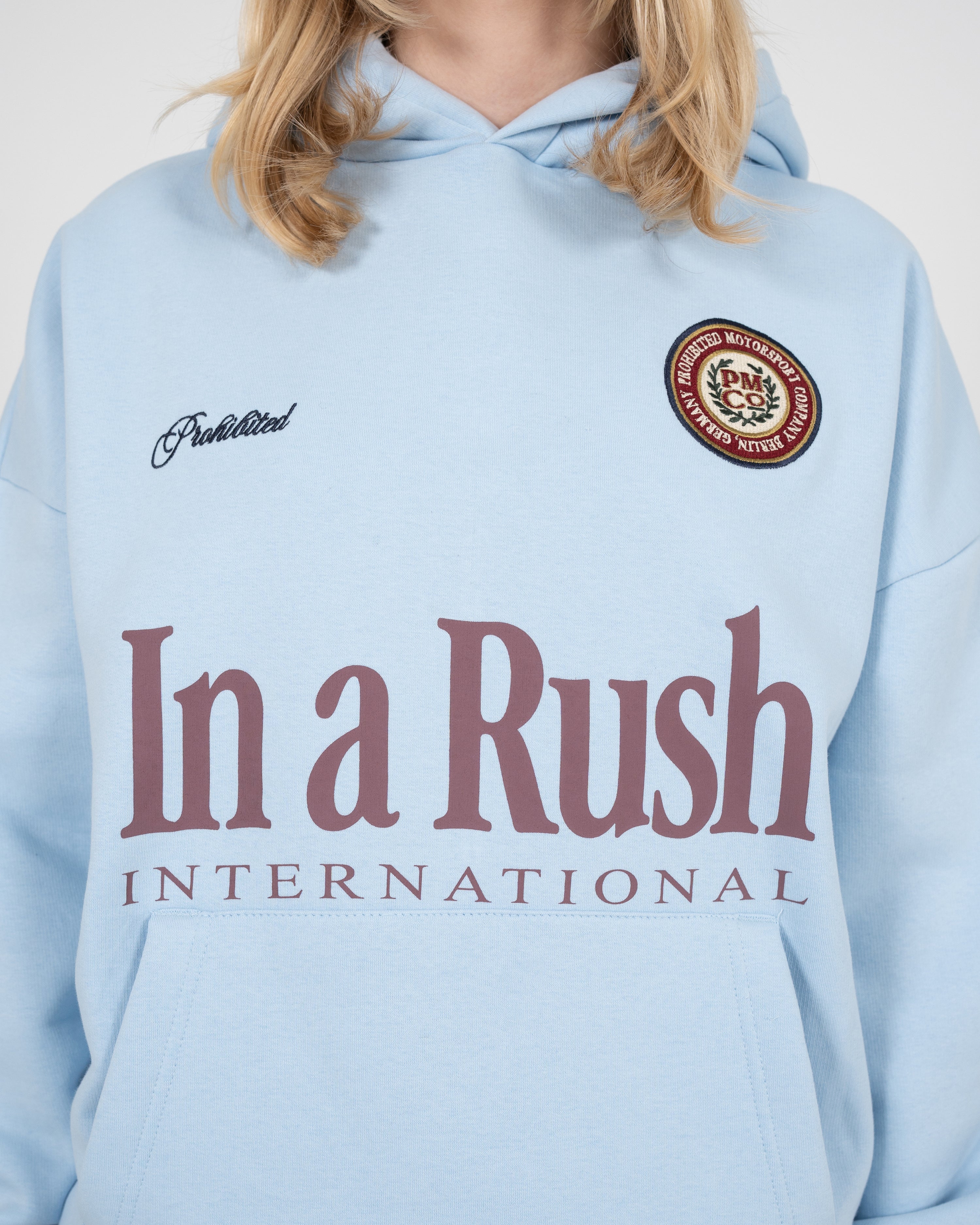 International Hoodie Light Blue