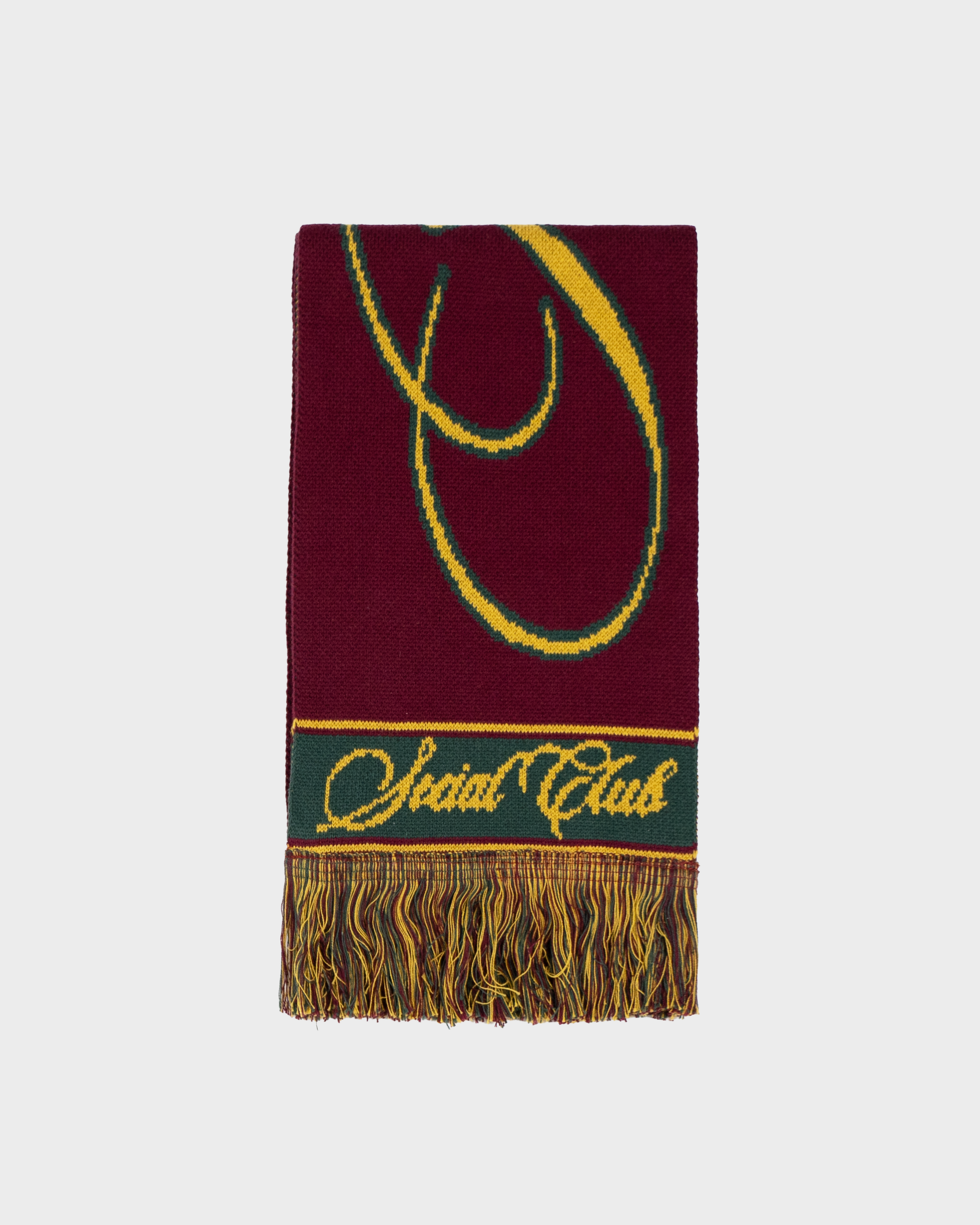 Clubhouse Jacquard Scarf Bordeaux