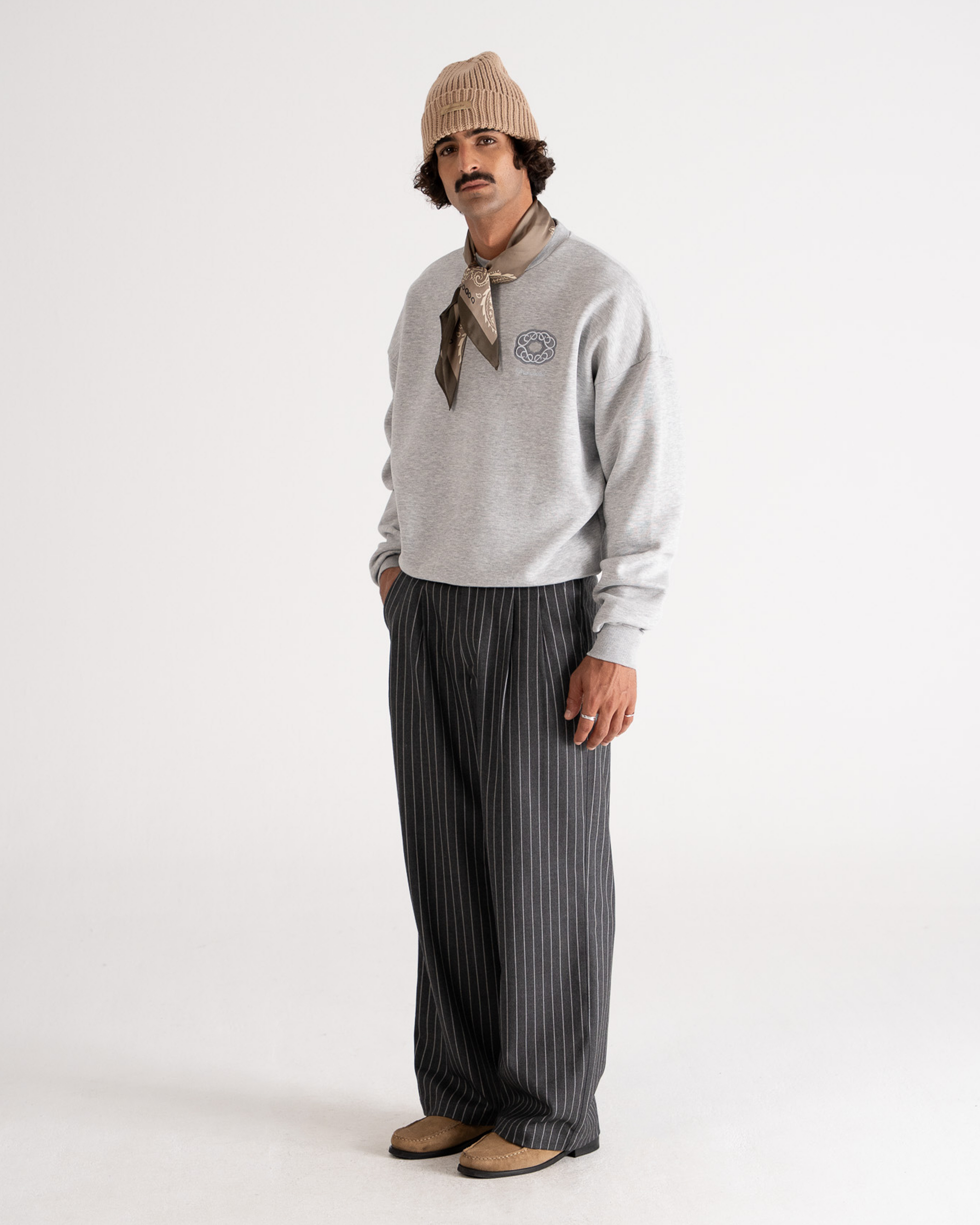 Legacy Crew Neck Grey Melange