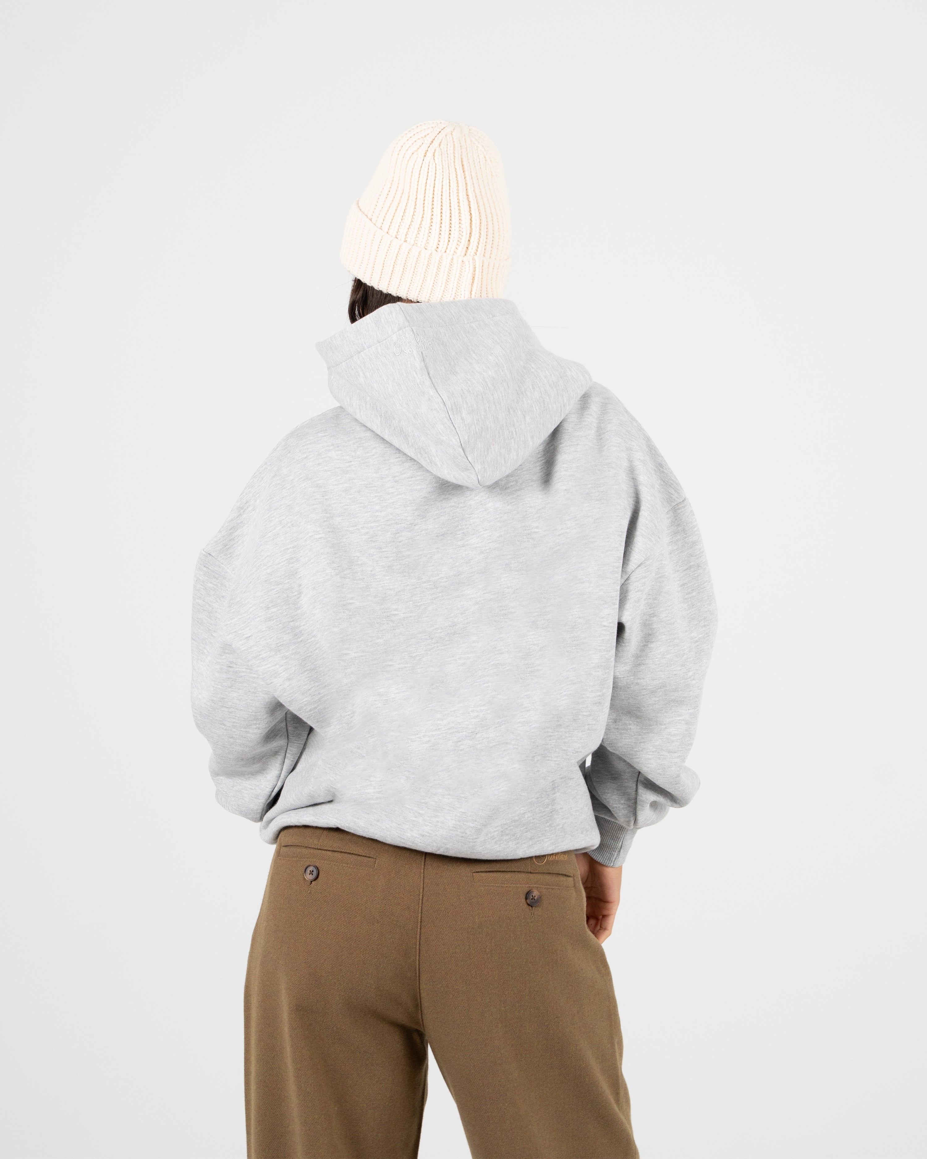 Lowkey Vintage Hoodie Grey Melange
