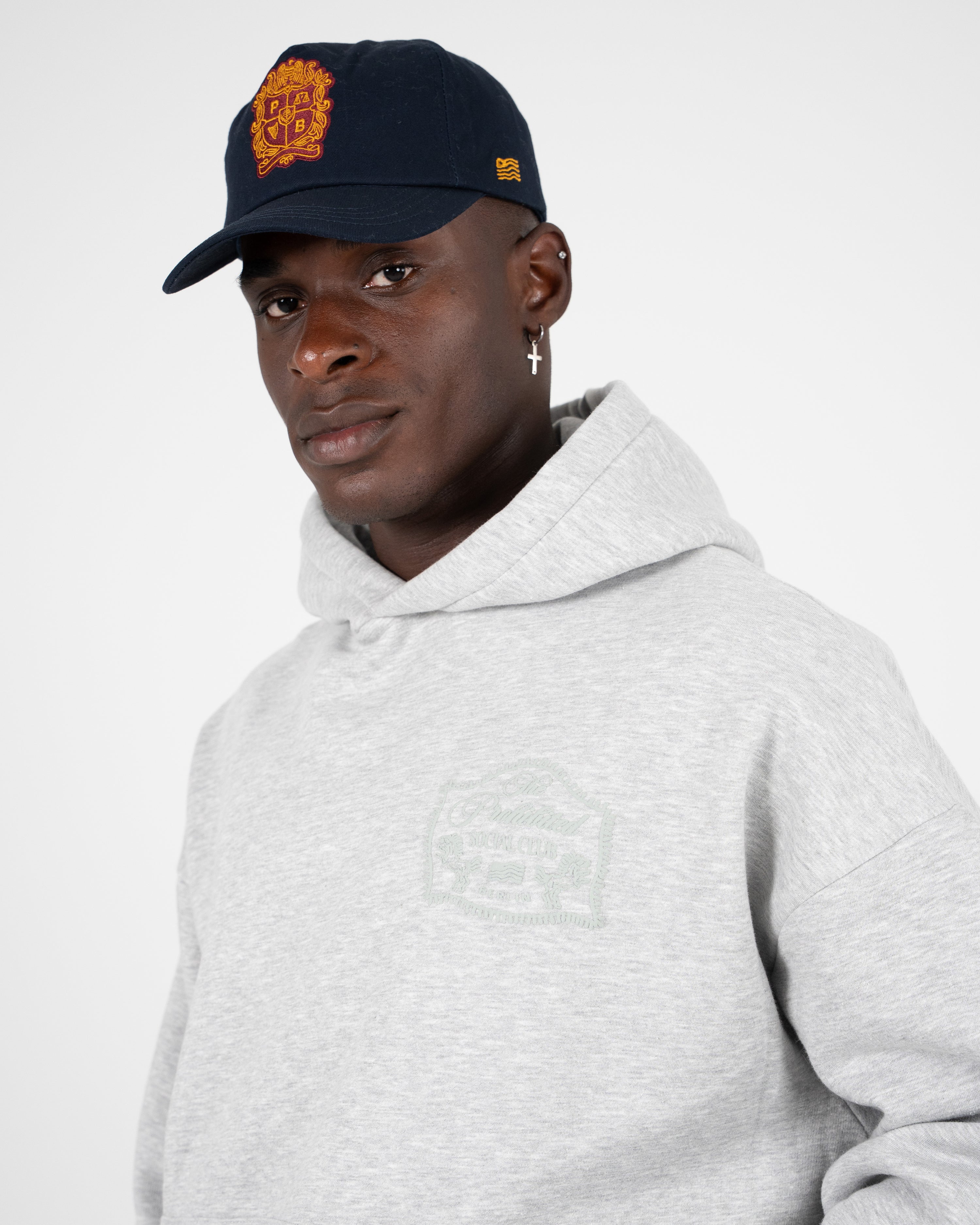 Lowkey Vintage Hoodie Grey Melange