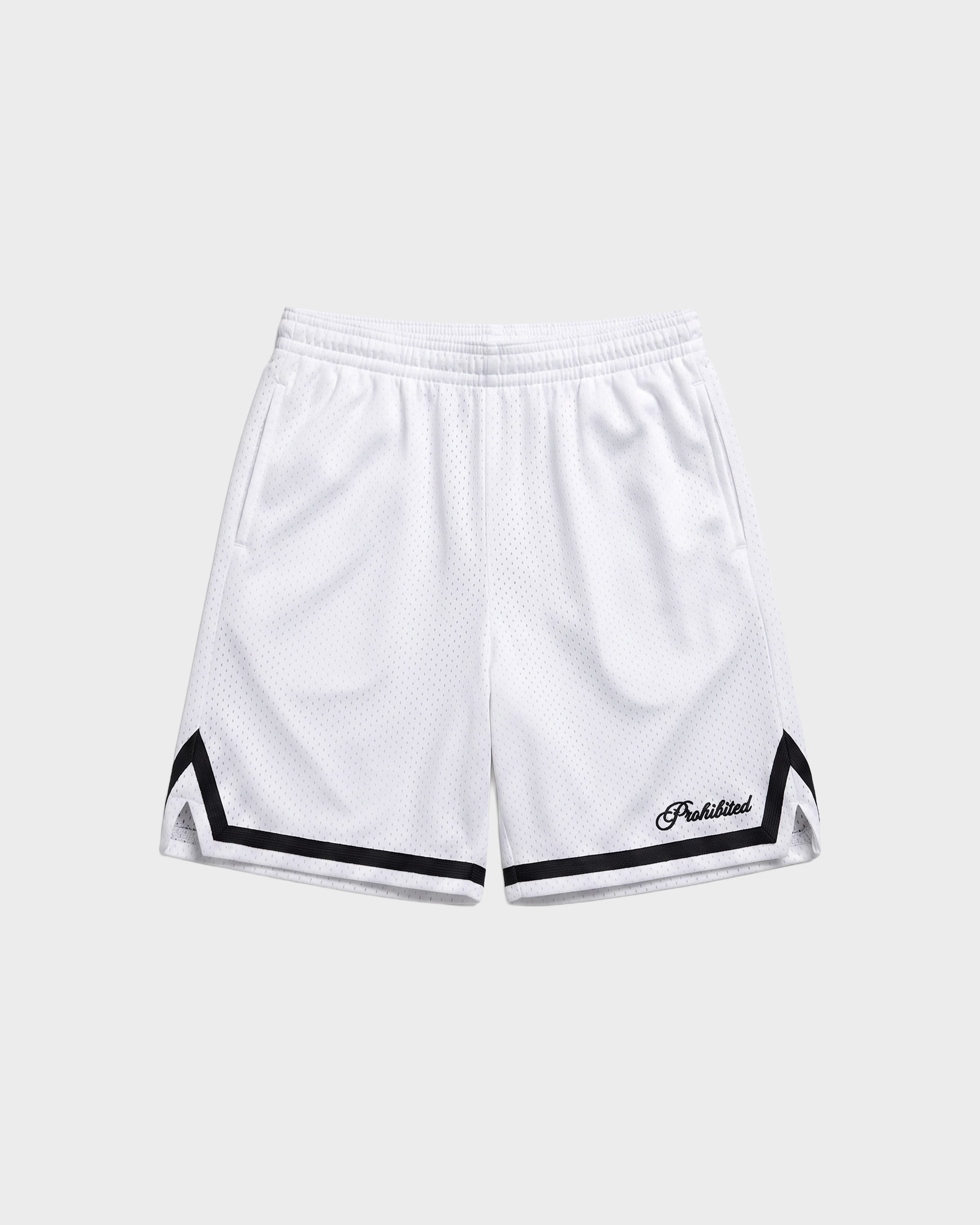 Mesh Basketball Shorts White