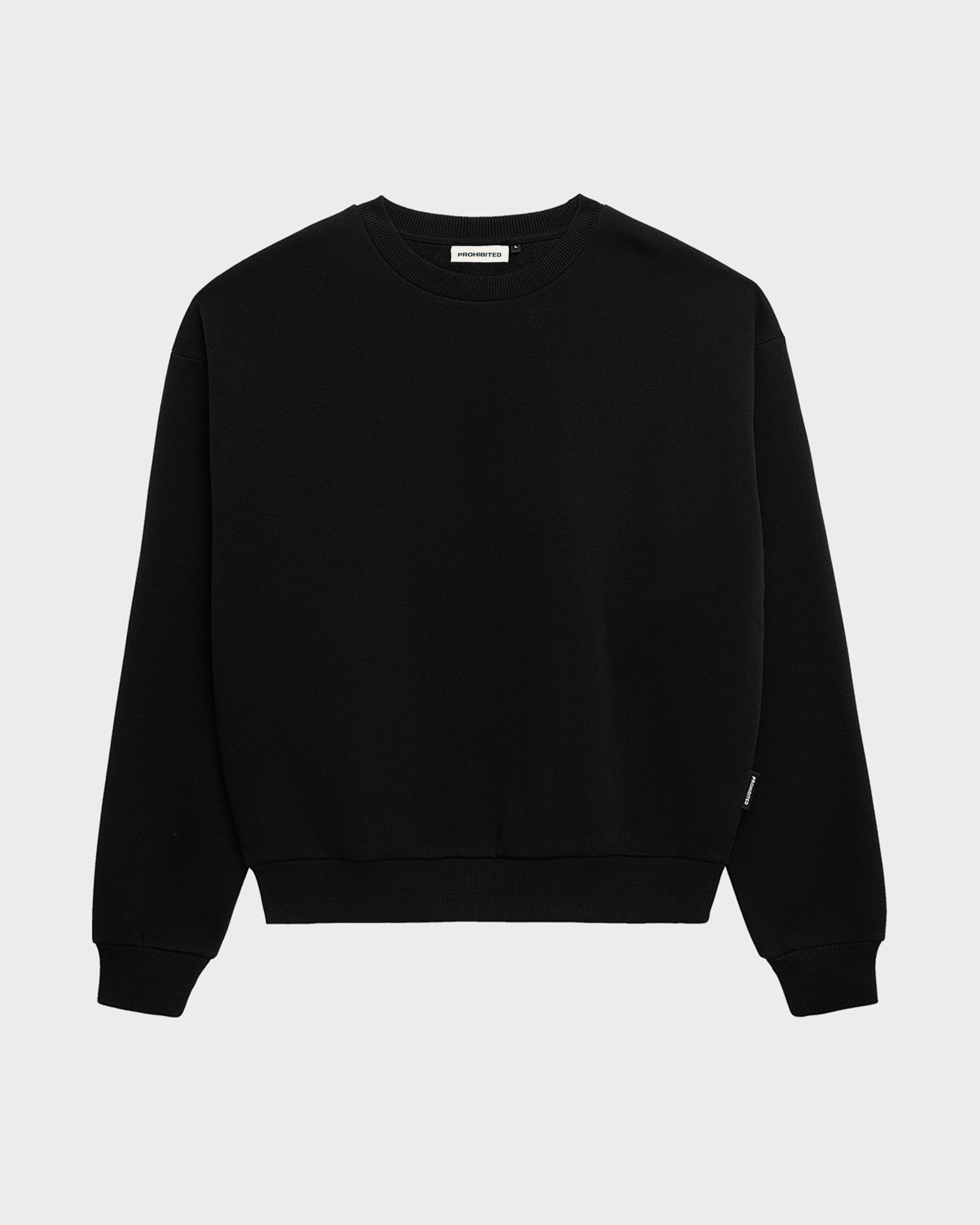 Oversized Crew Neck Black – Prohibited