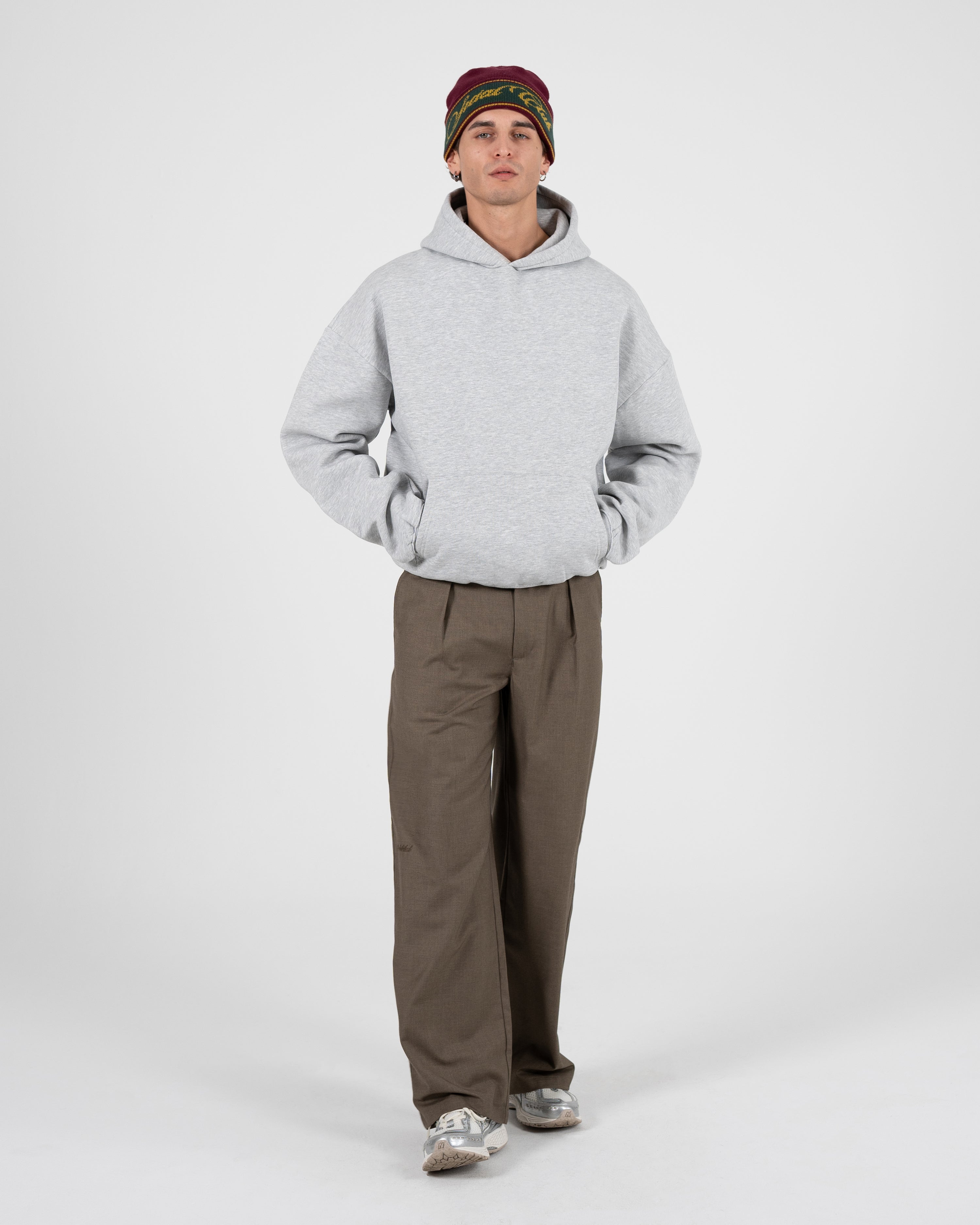 Oversized Hoodie Grey Melange