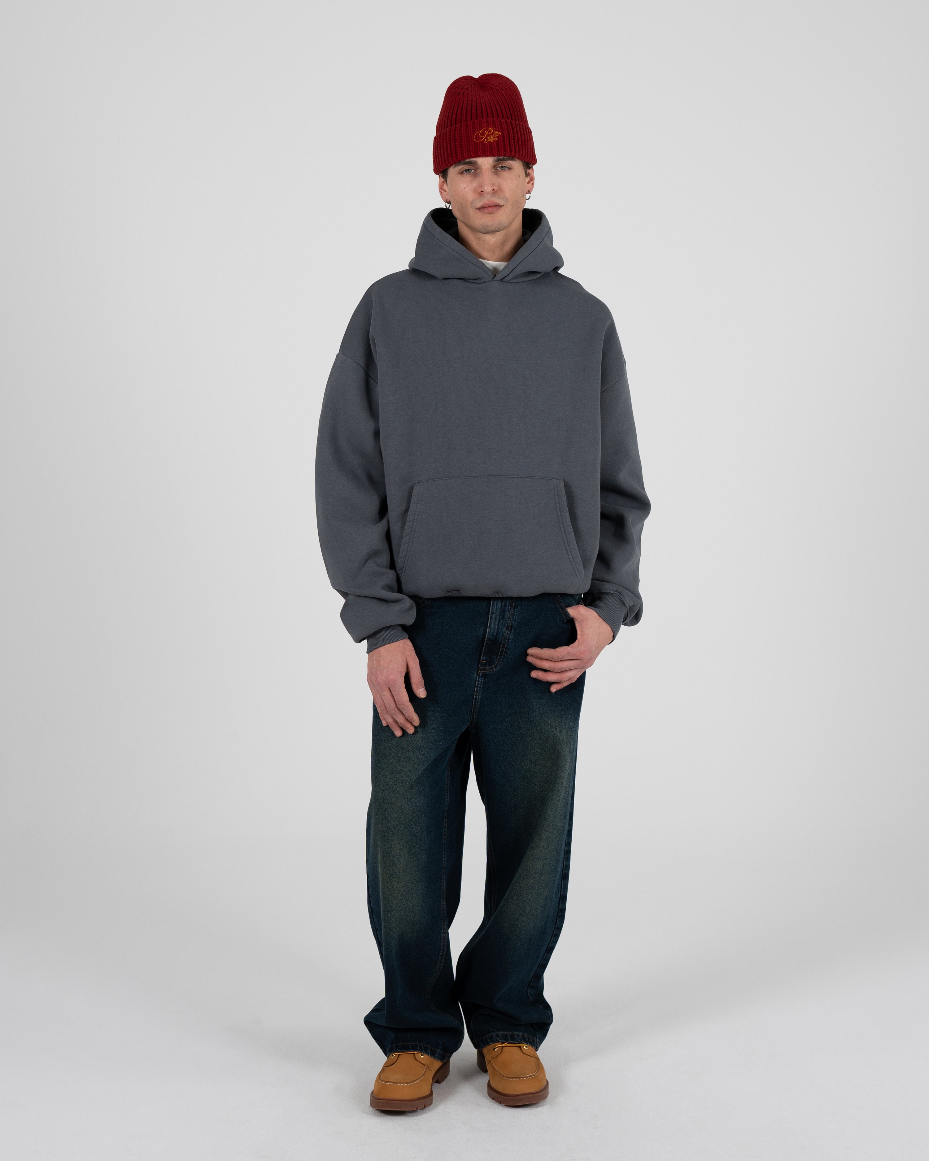 Oversized Hoodie Grey (Stone Washed)