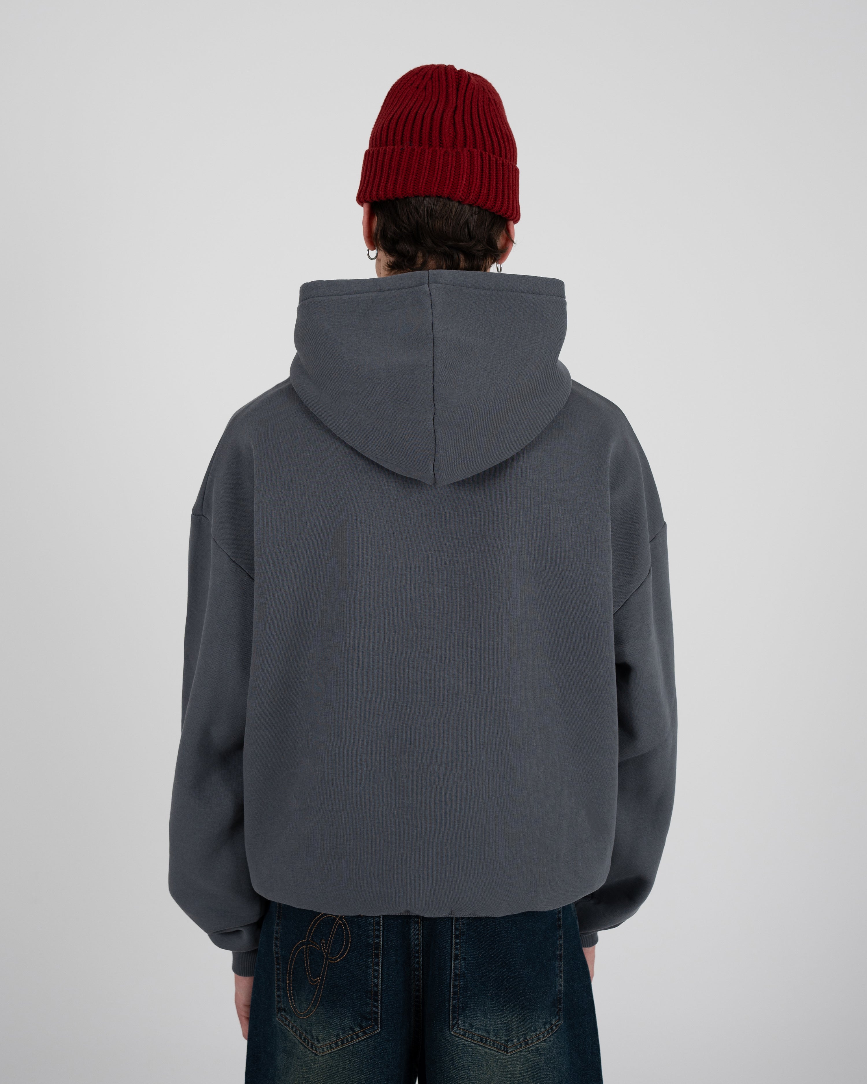 Oversized Hoodie Grey (Stone Washed)