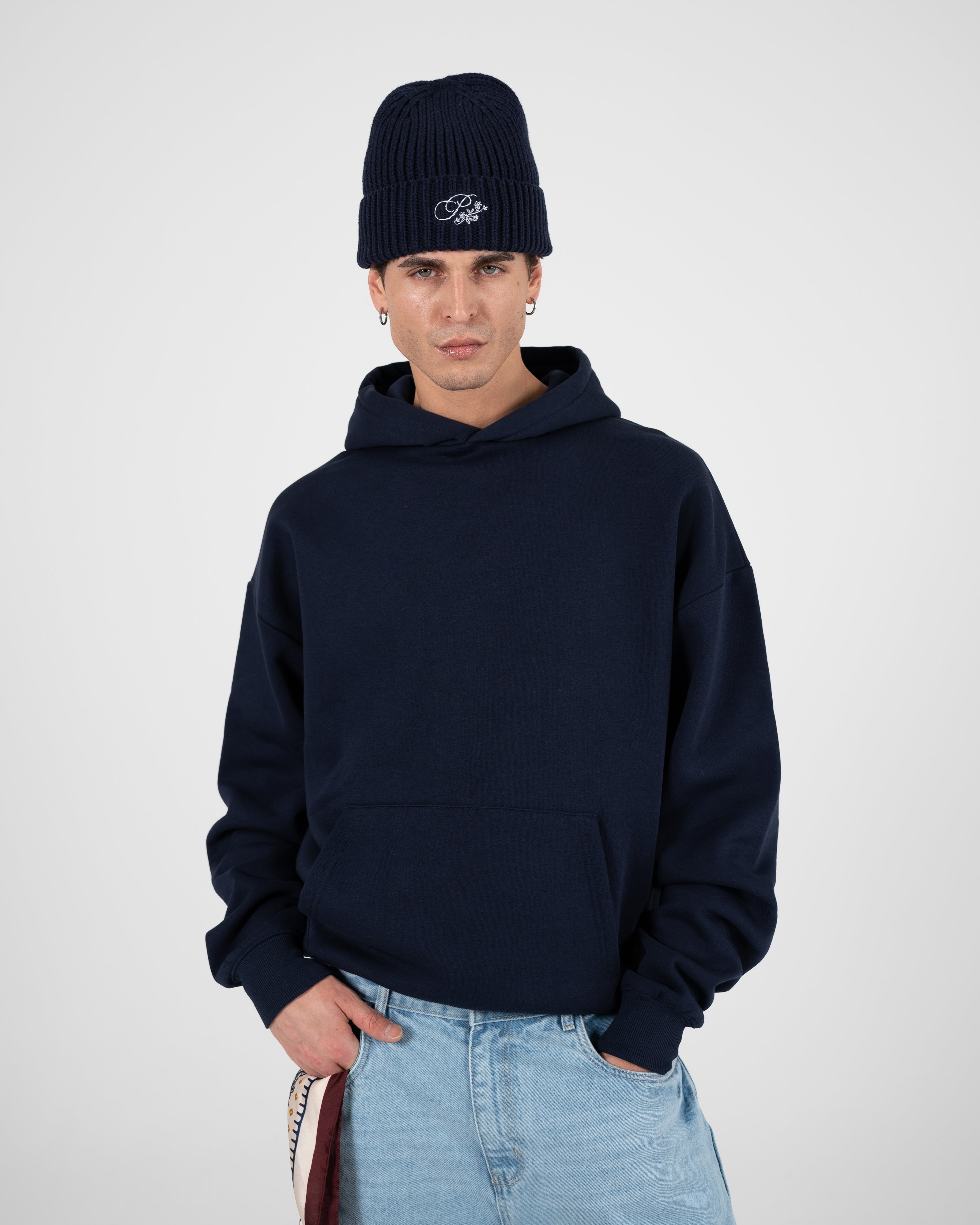Oversized Hoodie Navy – Prohibited