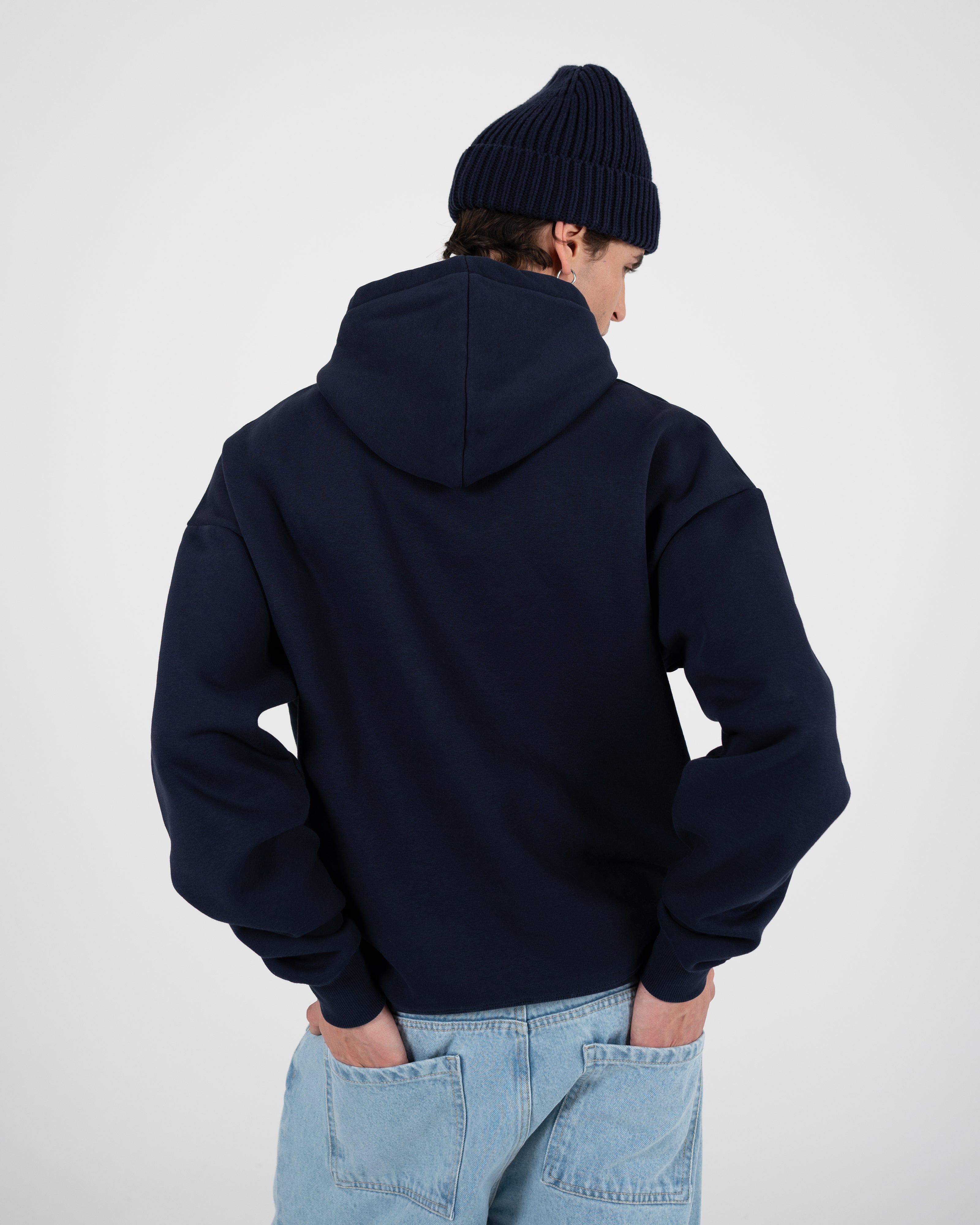 Oversized Hoodie Navy – Prohibited