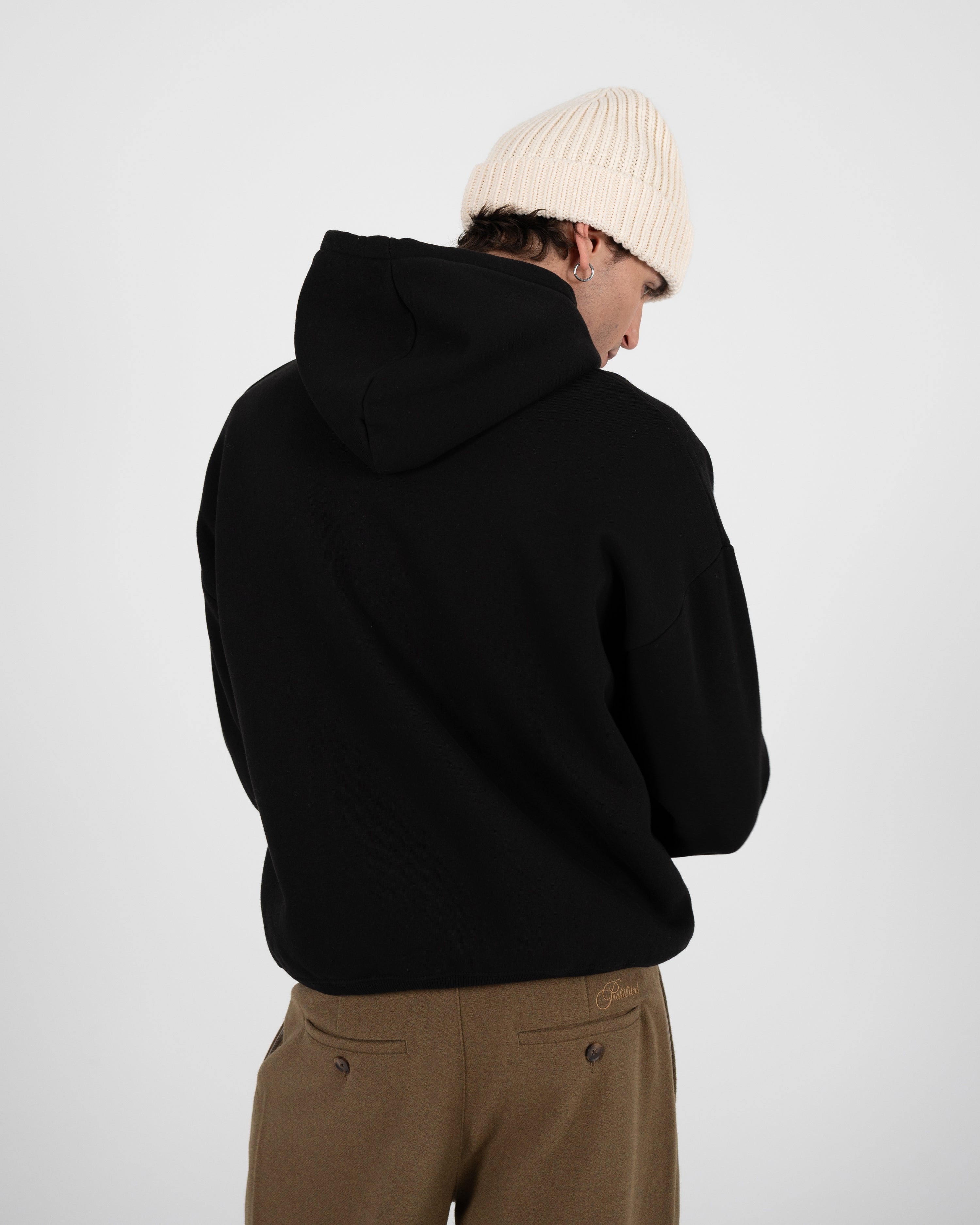Oversized Zip-Hoodie Black