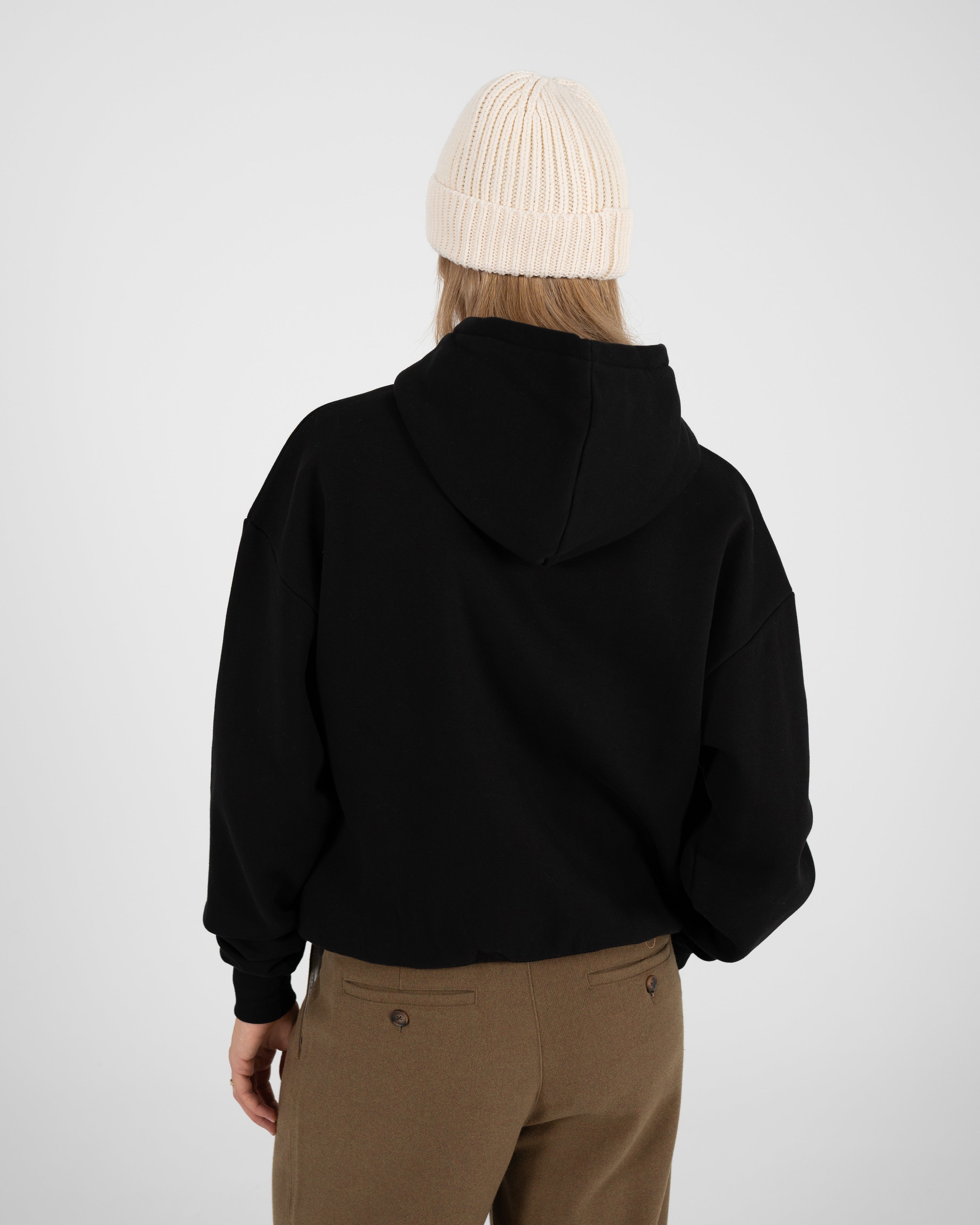 Oversized Zip-Hoodie Black